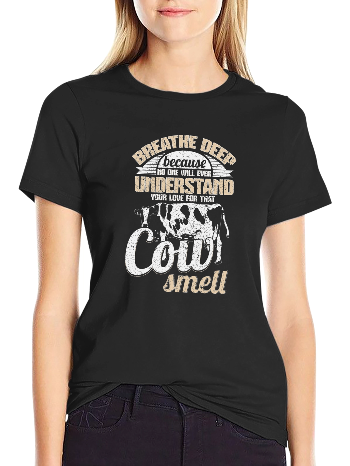 Black Cow Smell Graphic T-Shirt view 2