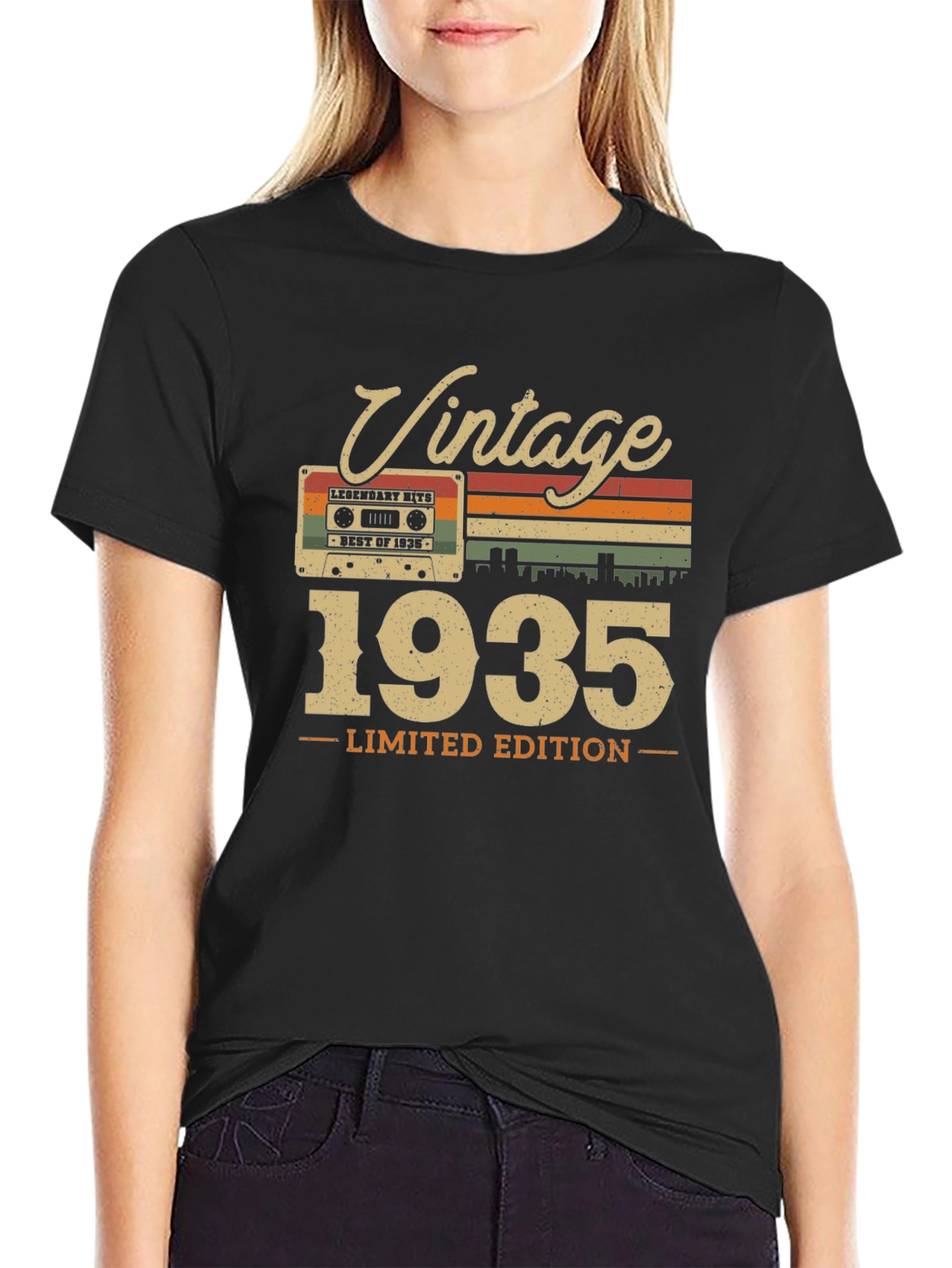 Black Vintage 1935 Limited Edition T-Shirt view 2