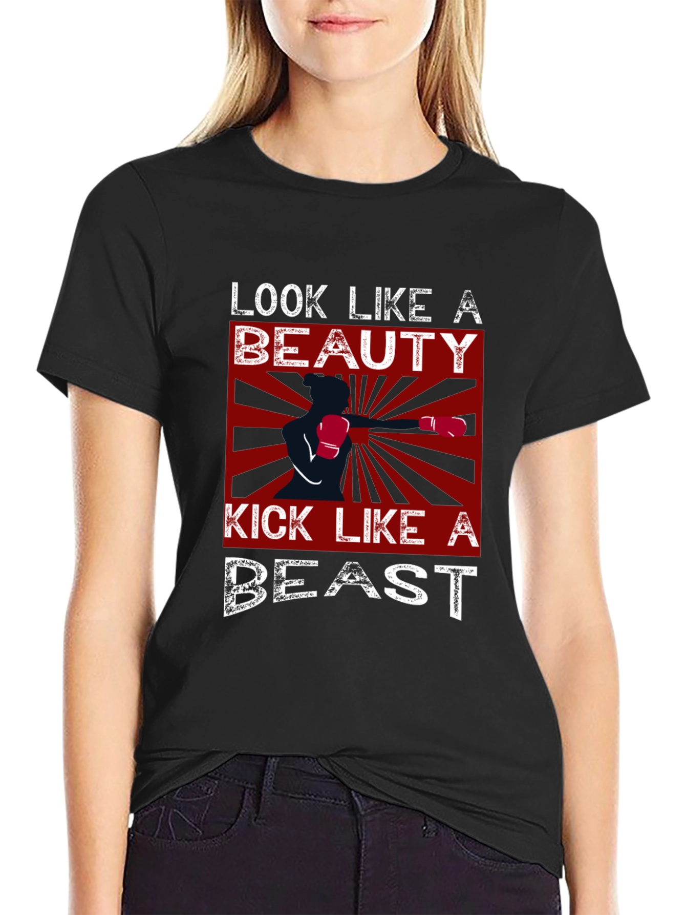 Black Beauty and Beast Graphic T-Shirt view 2