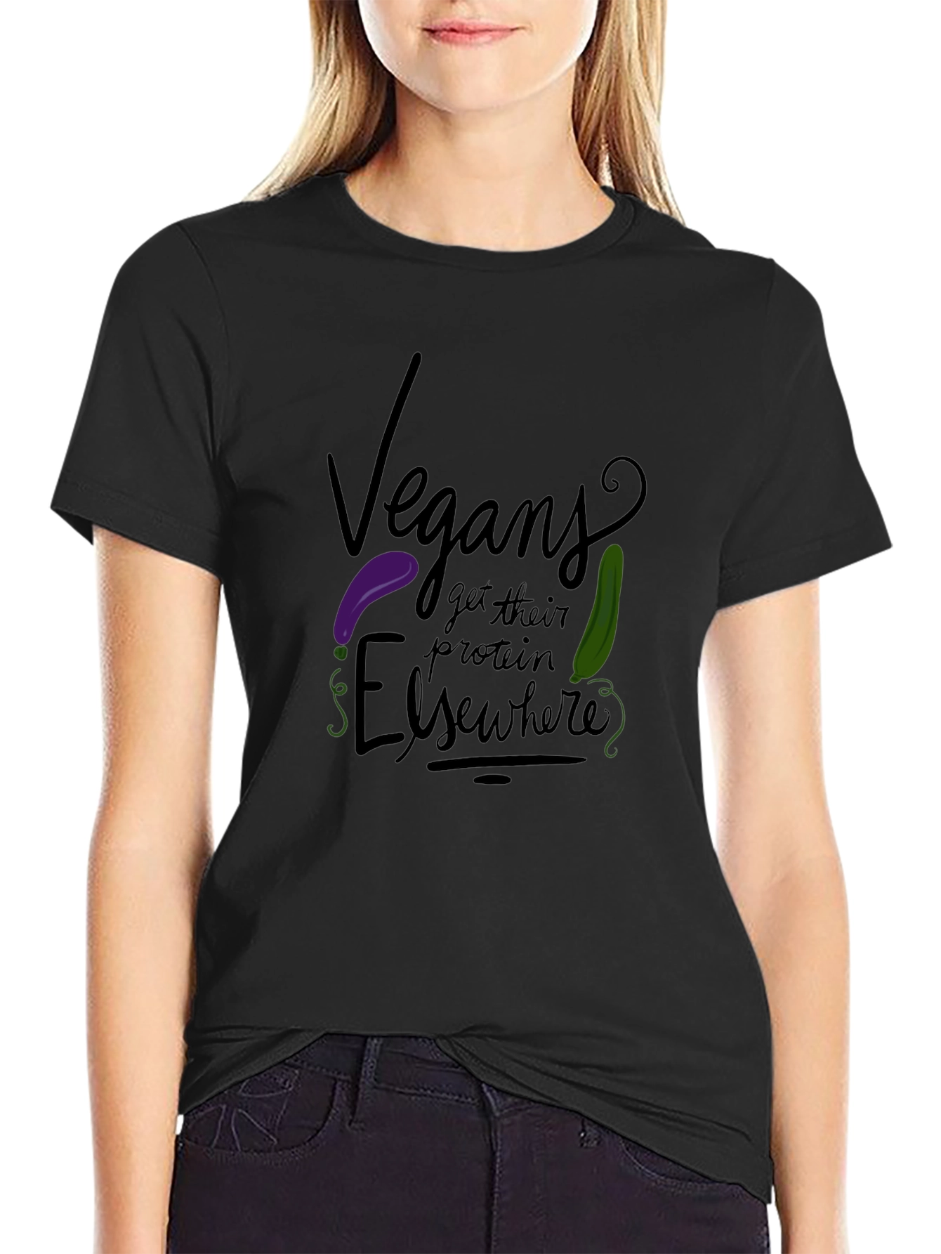 Vegans Get Protein Elsewhere Graphic Tee - 2