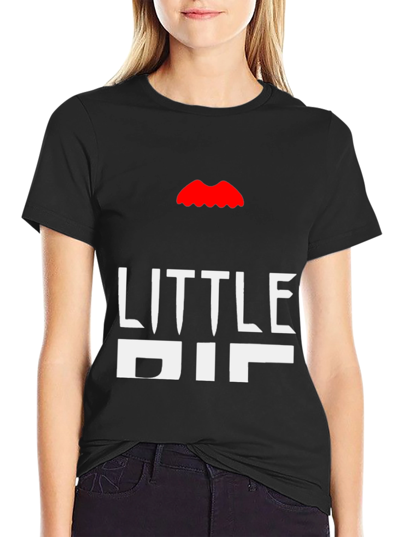 Black Little Big T-Shirt - Bold Graphic Tee view 2