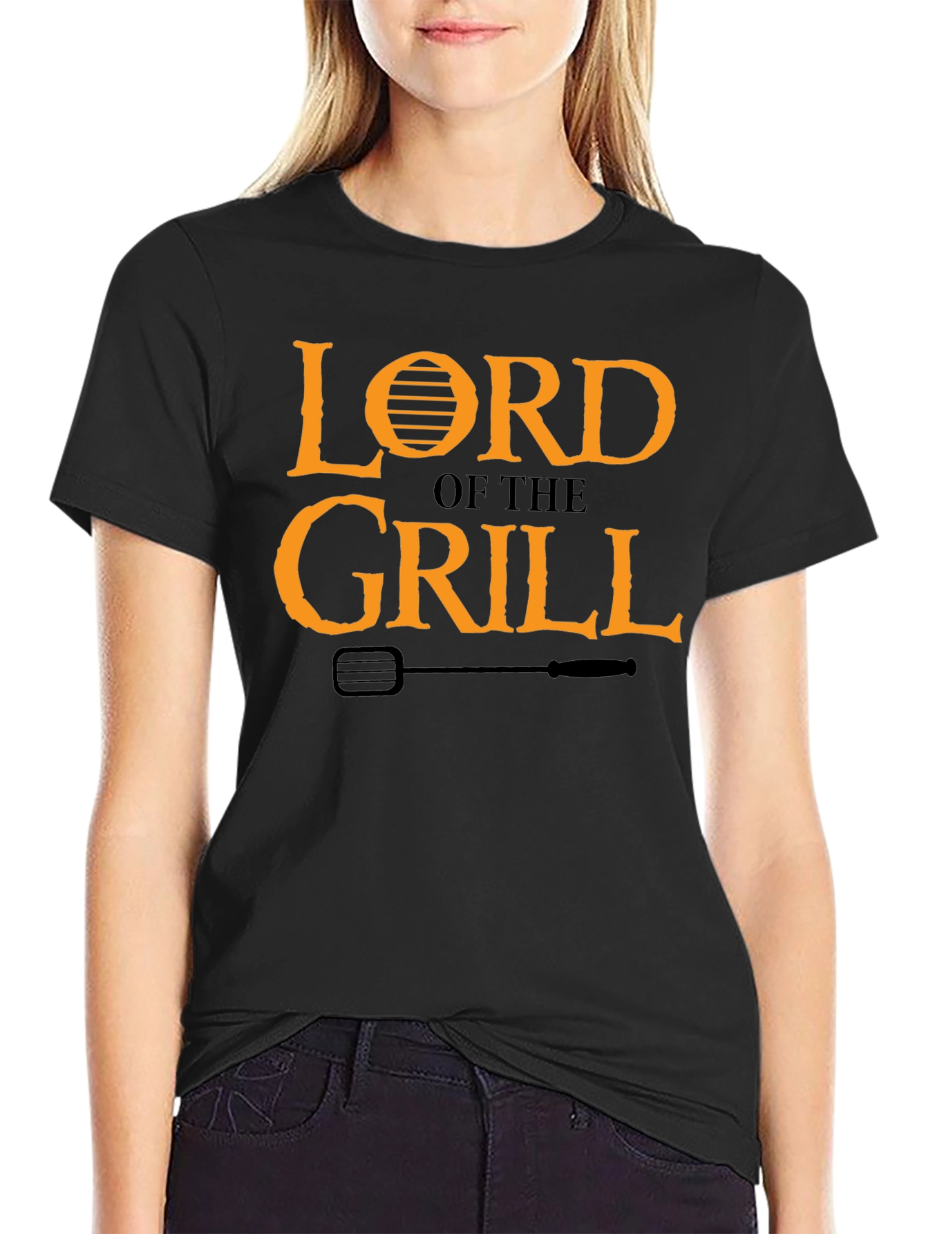 Black Lord of the Grill T-Shirt - BBQ Master Apparel view 2