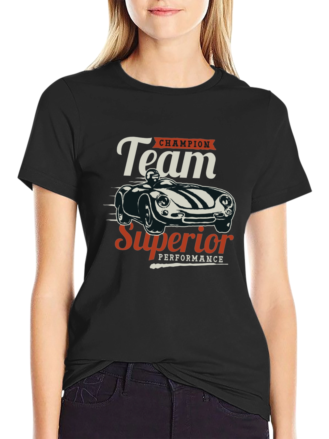 Black Team Champion Superior Performance Black T-Shirt view 2