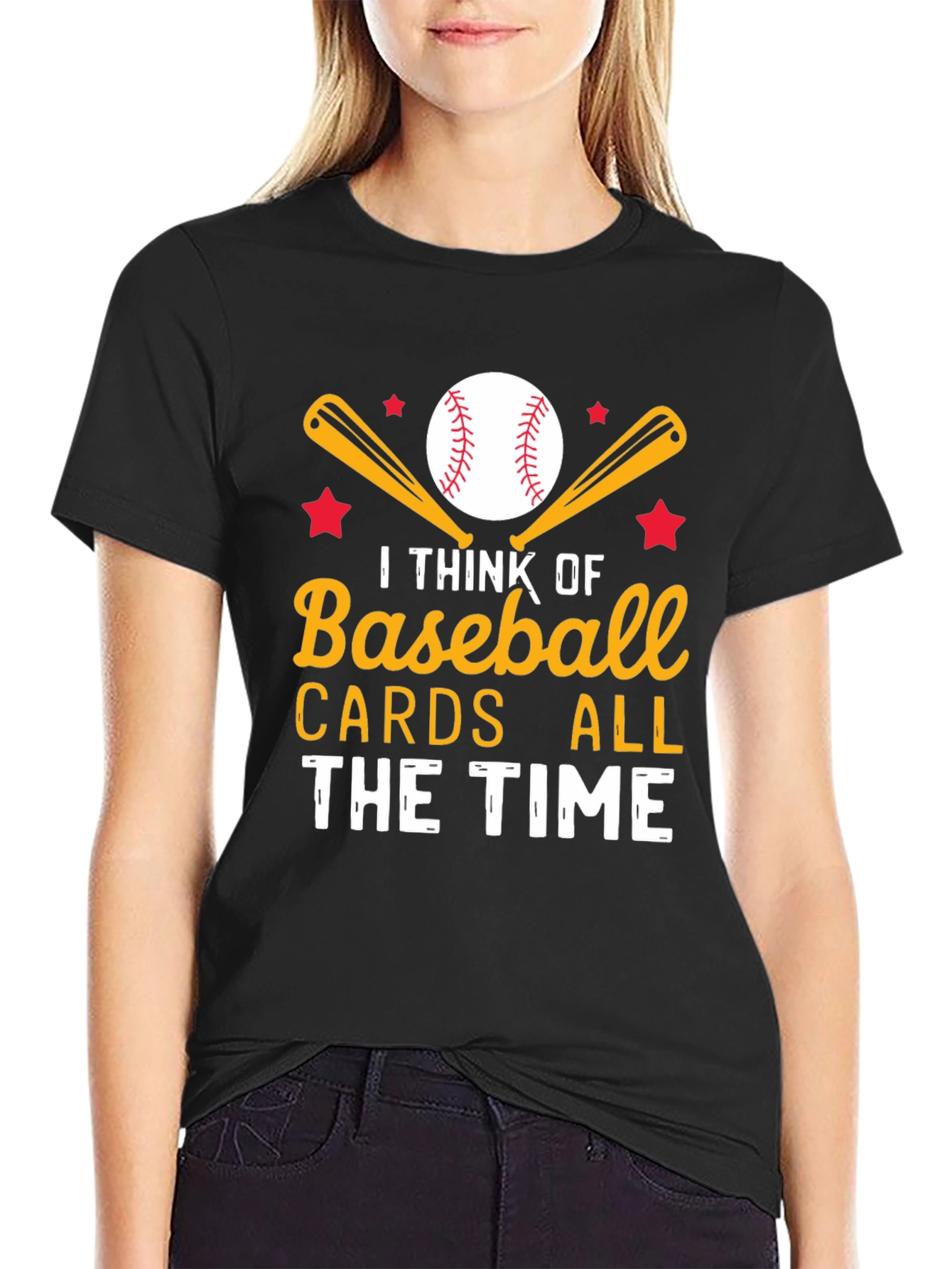 Black Baseball Cards All The Time T-Shirt view 2