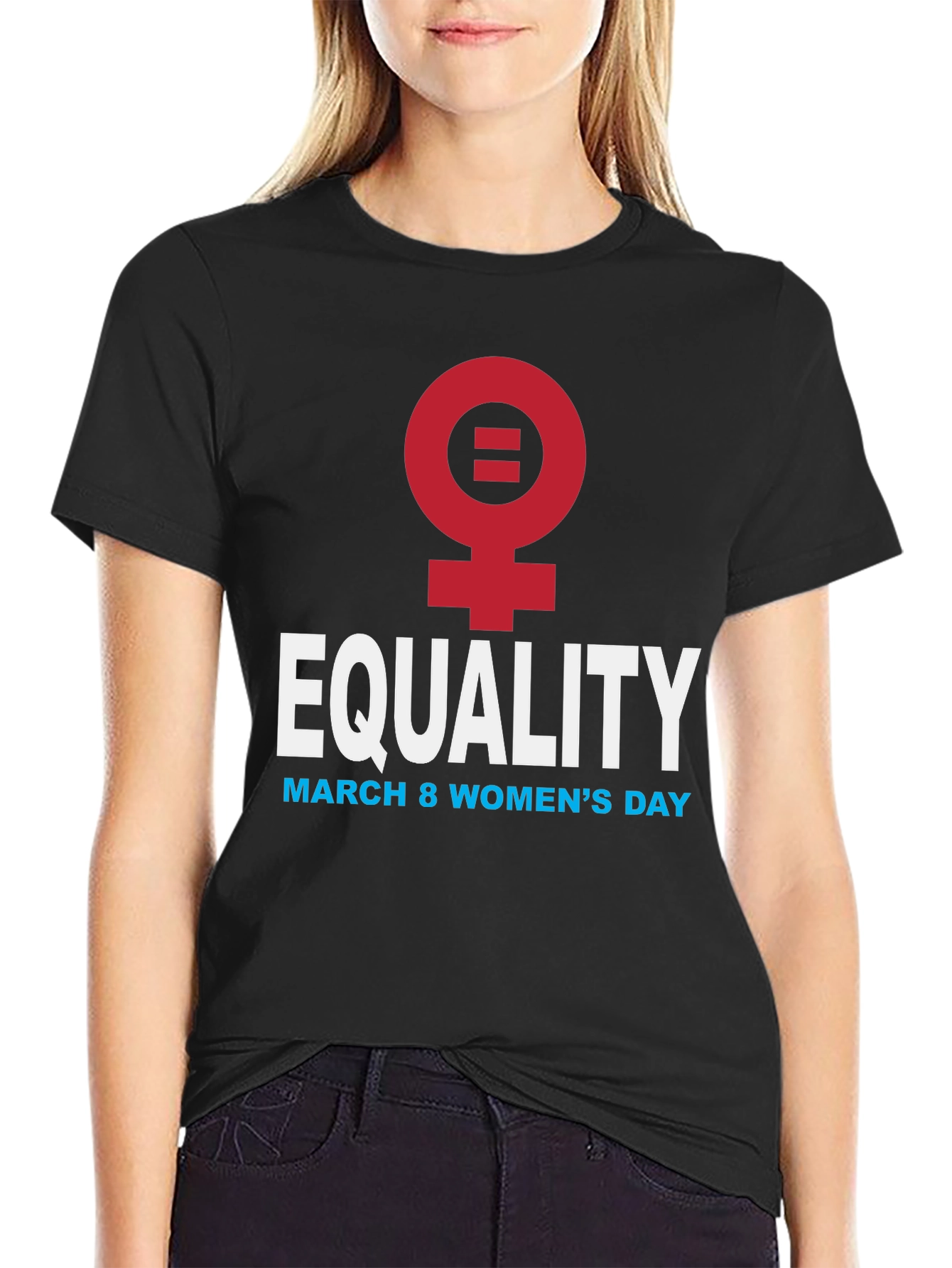 Black Equality Women's Day T-Shirt view 2