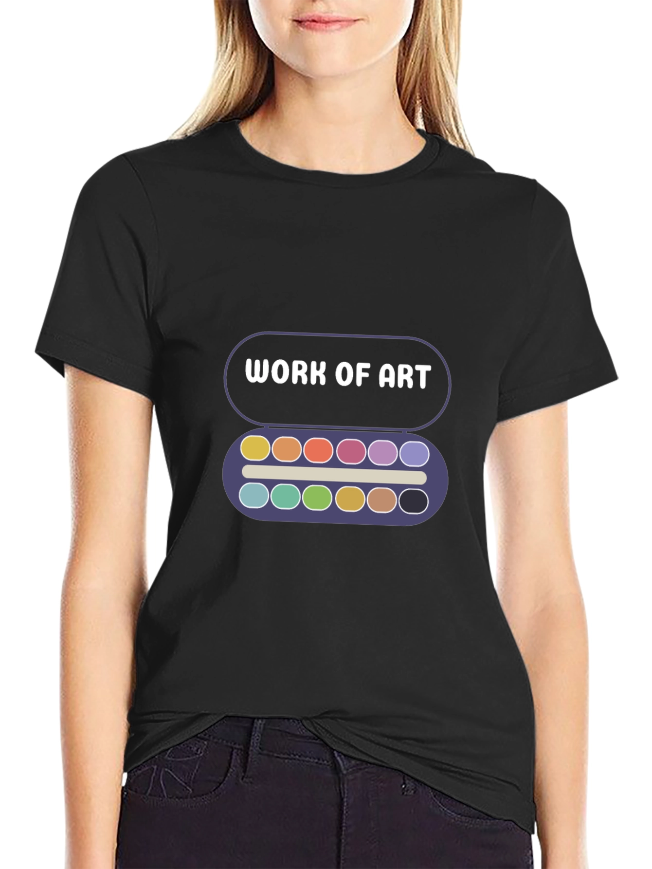 Black Work of Art T-Shirt view 2