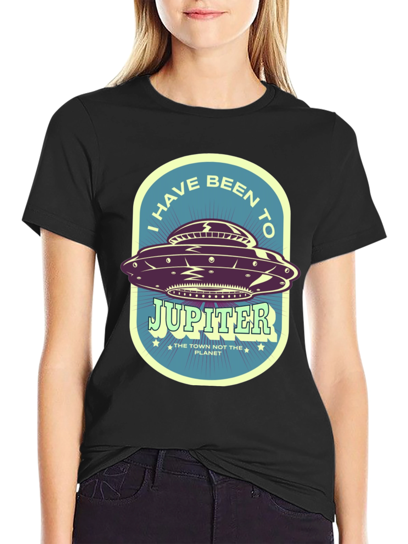 Black I Have Been to Jupiter T-Shirt view 2