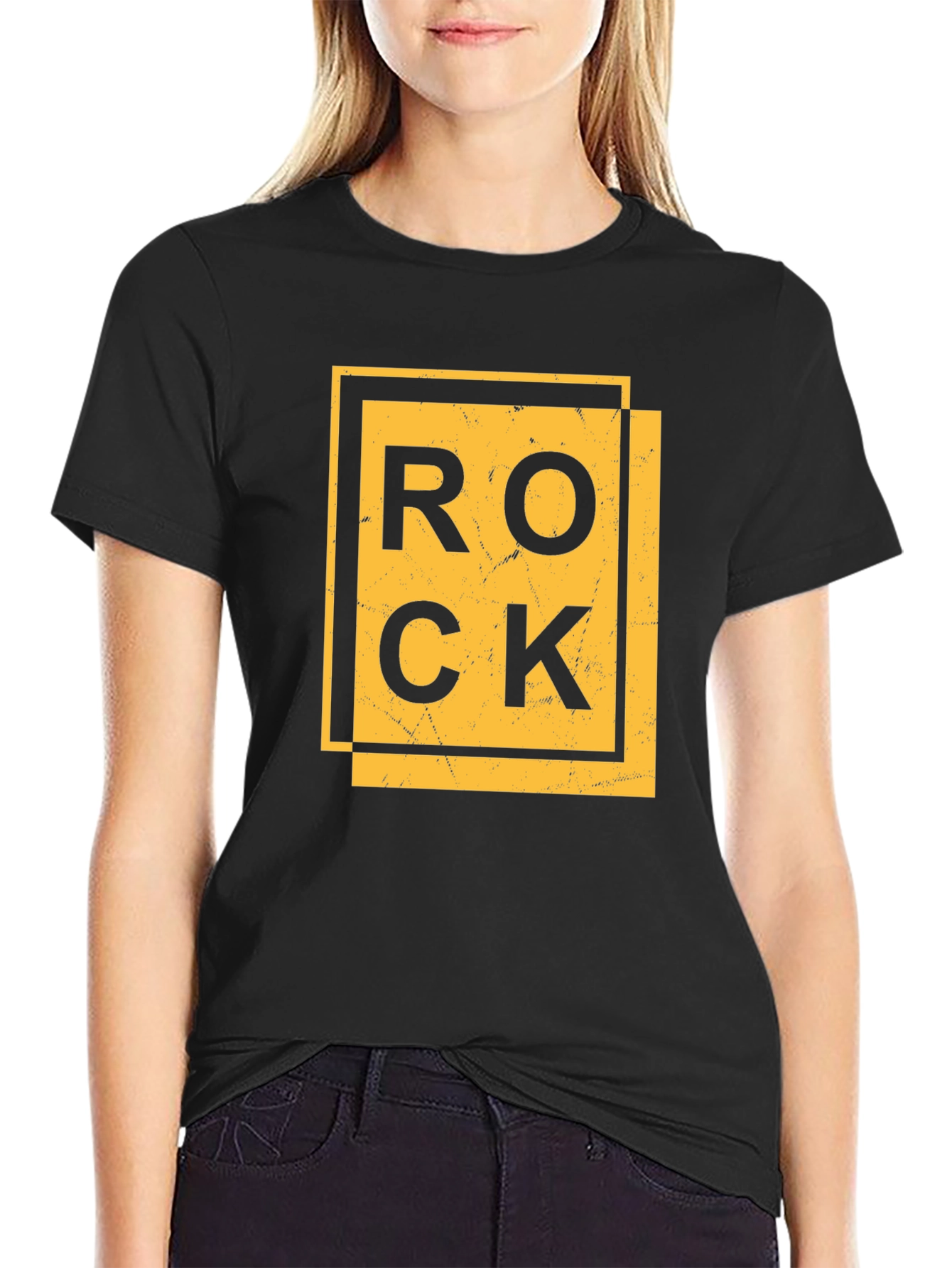 Black Rock Graphic Print Black T-Shirt view 2