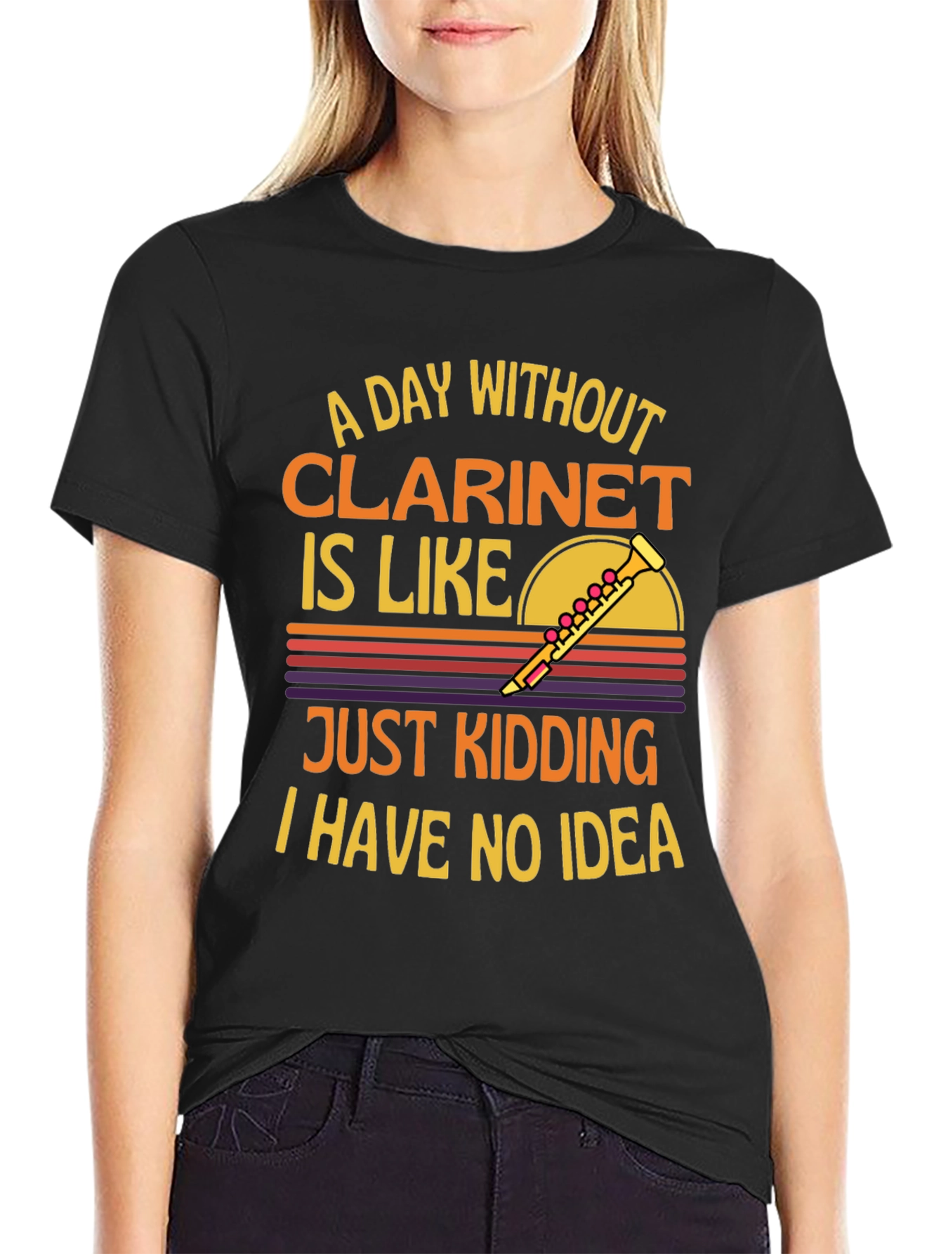 Black Clarinet T-Shirt: A Day Without, Just Kidding! view 2