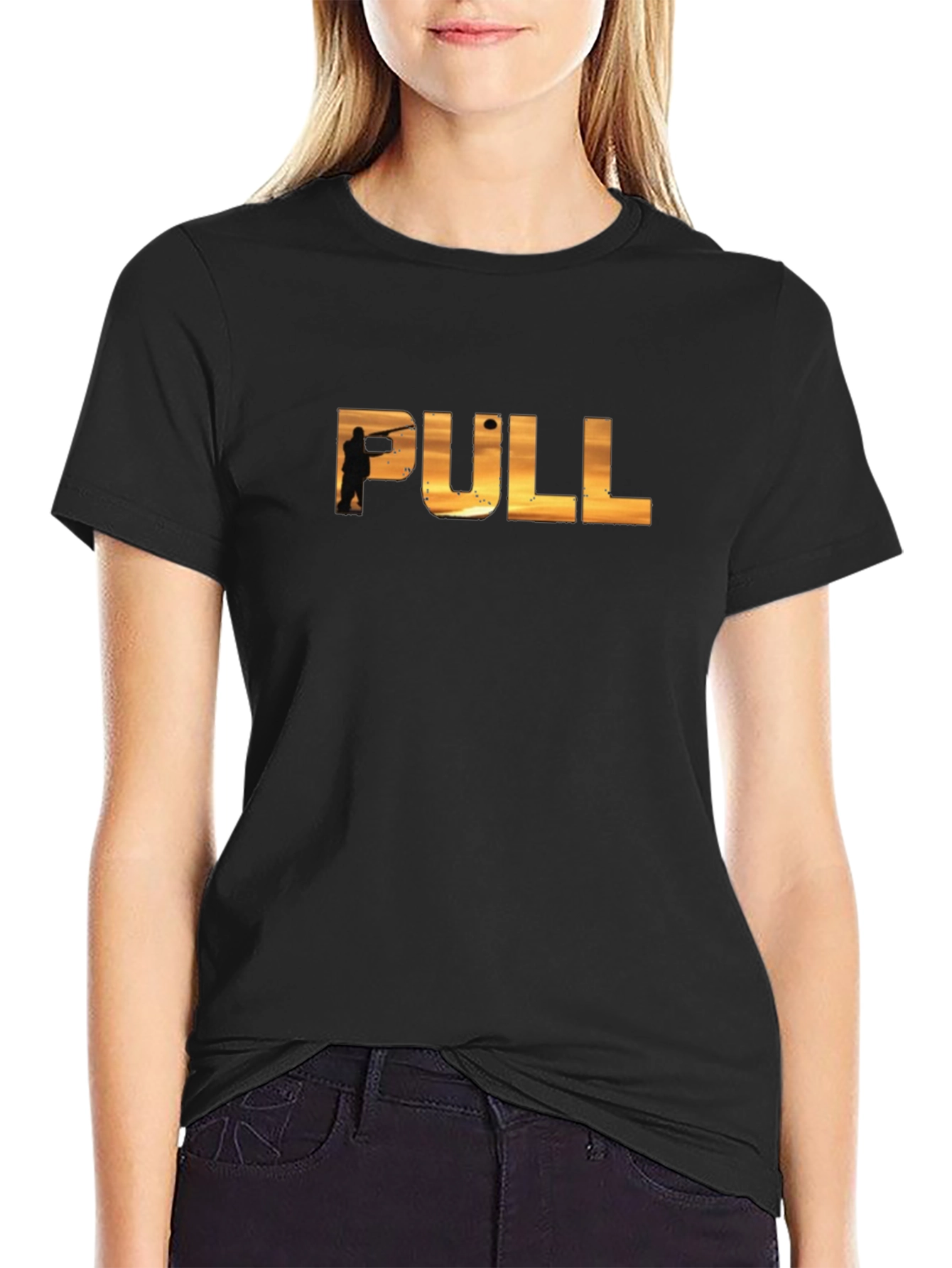 Black Pull Shooting T-Shirt - Clay Target Shooting Shirt view 2