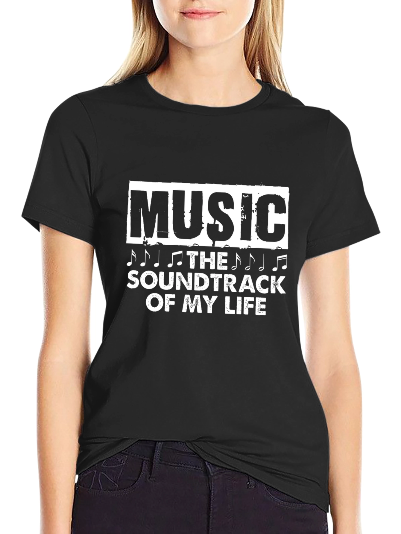 Black Music Soundtrack of My Life Graphic Tee view 2
