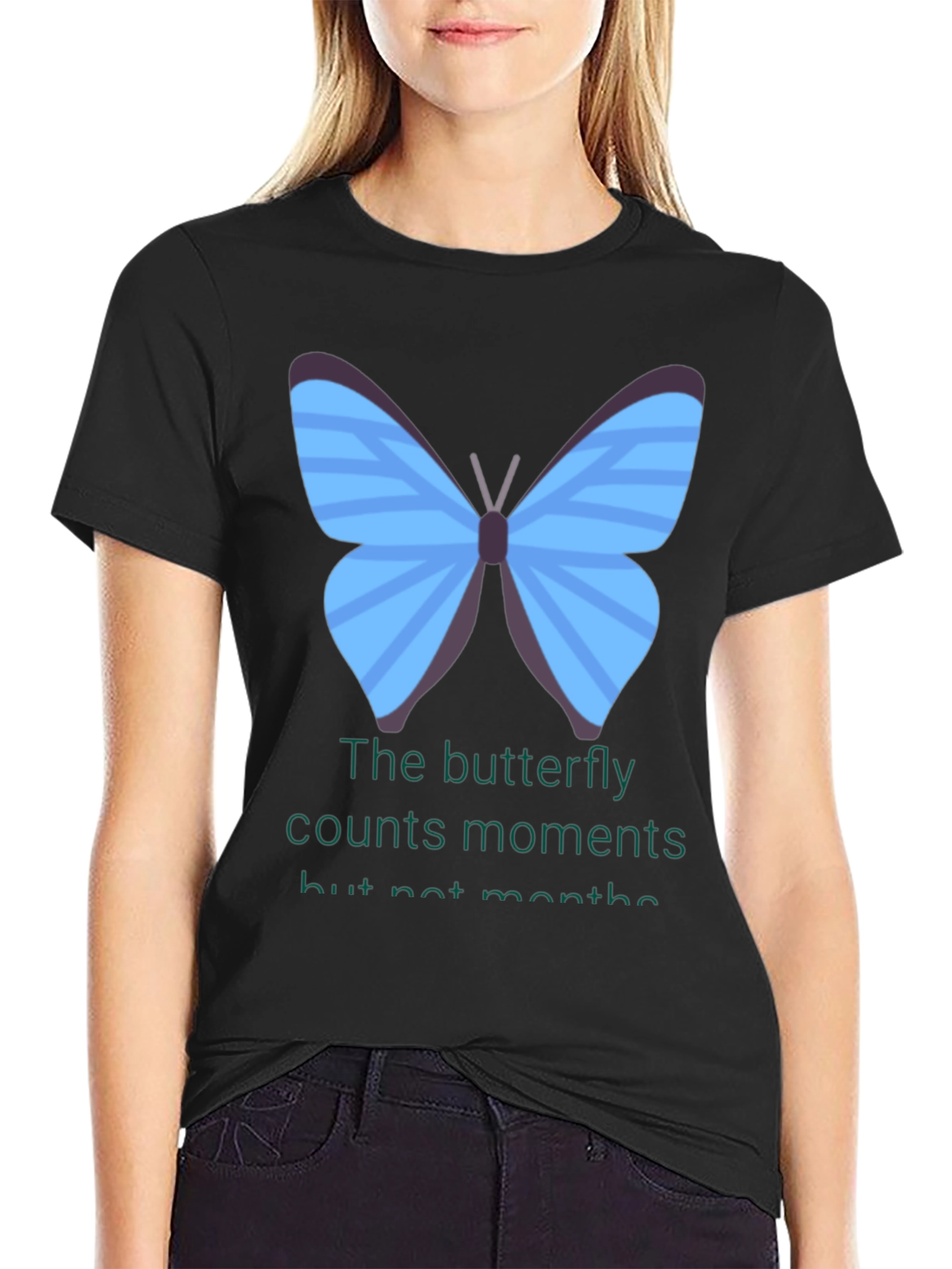 Black Butterfly Moments T-Shirt view 2