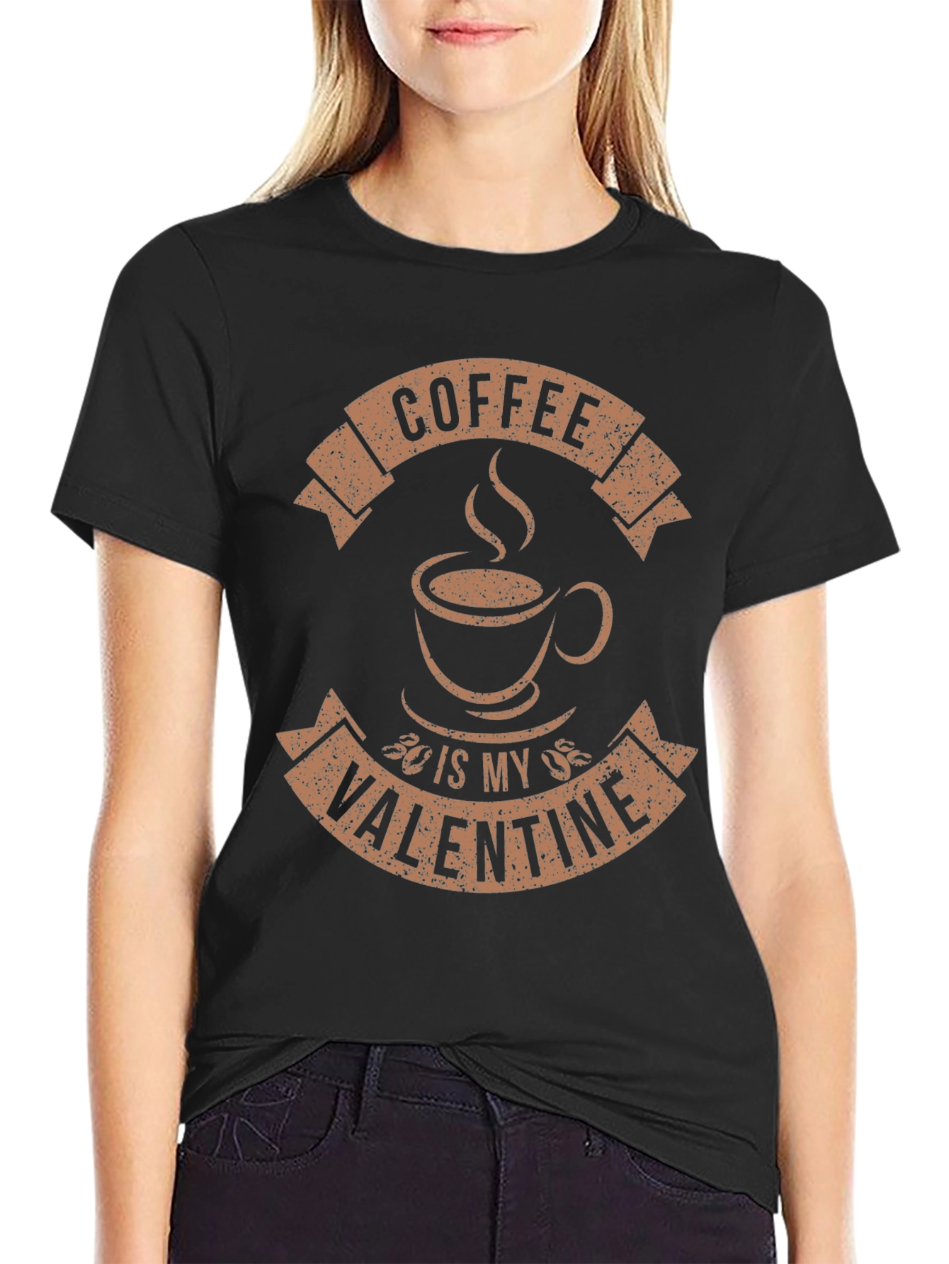Black Coffee Is My Valentine Graphic Tee view 2
