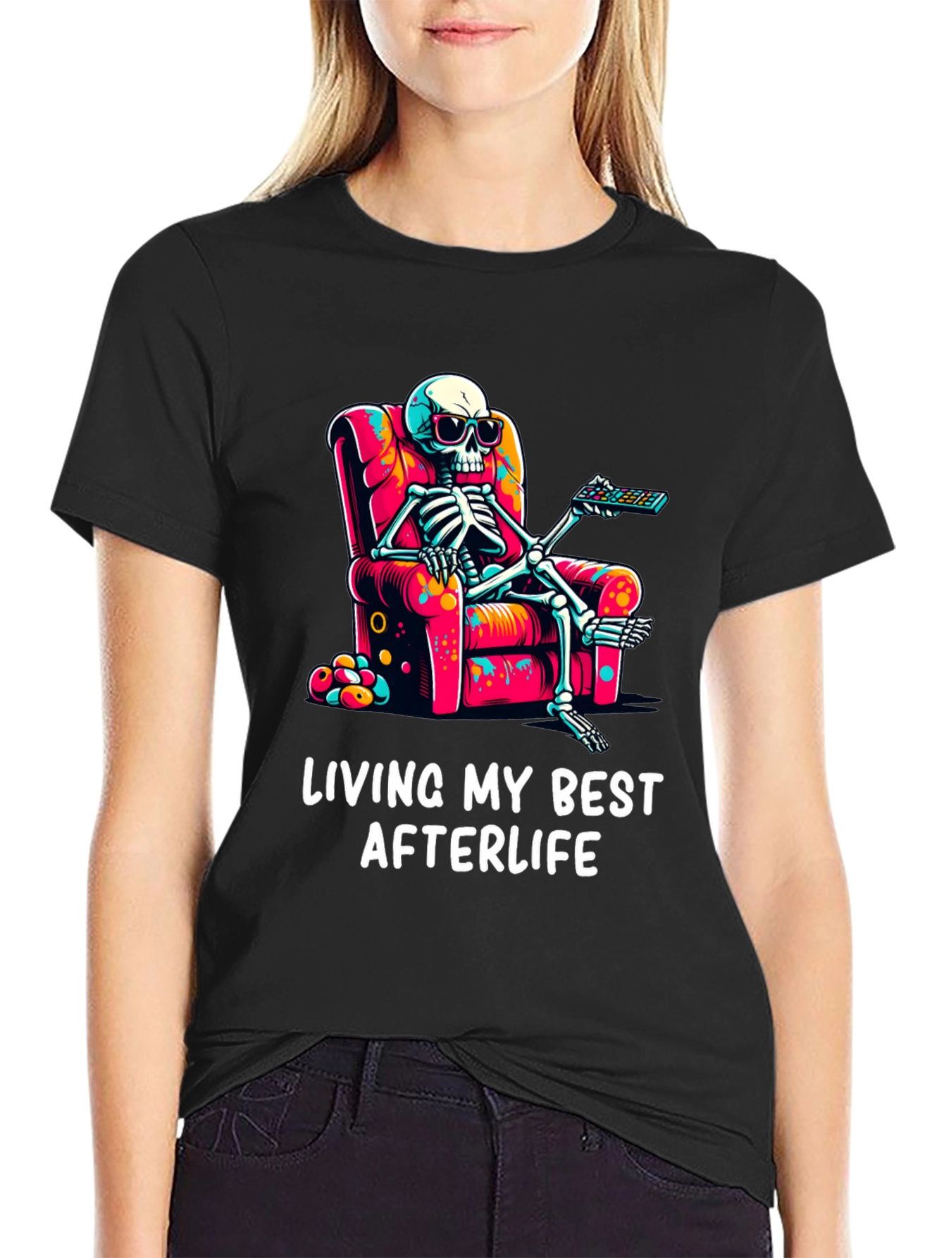 Black Living My Best Afterlife T-Shirt view 2