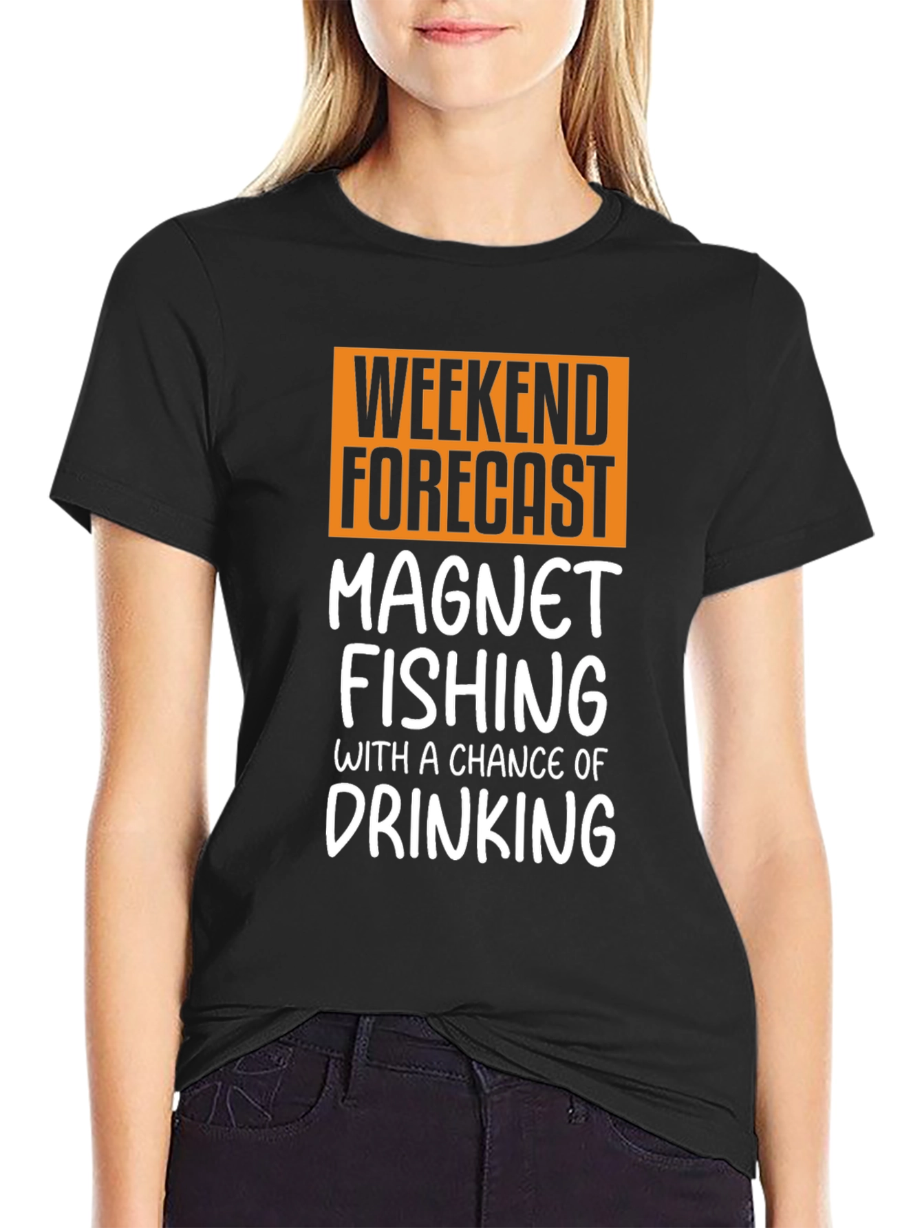 Black Weekend Magnet Fishing T-Shirt - Drinking Chance view 2