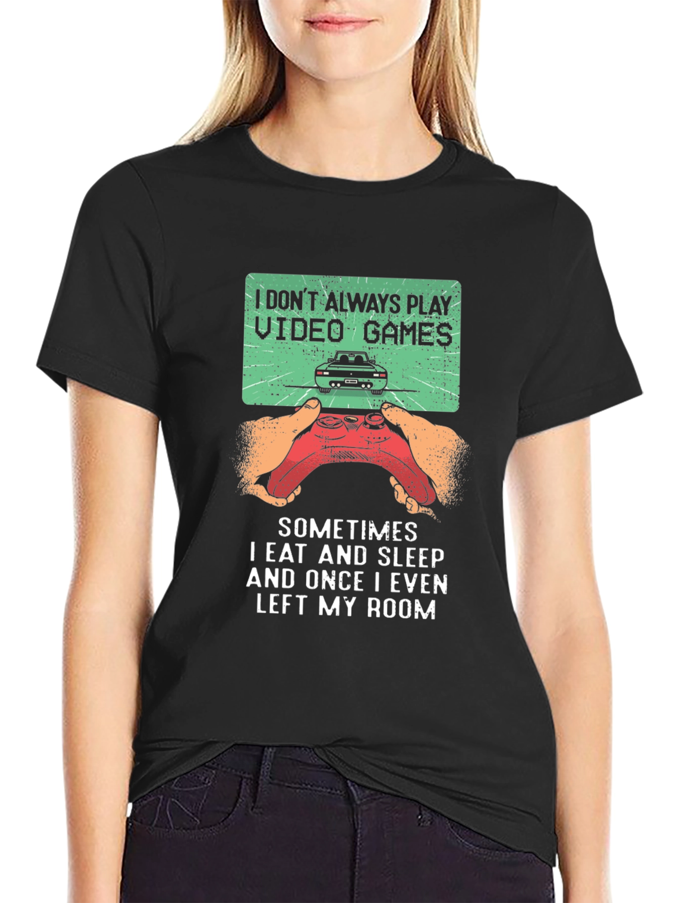 Black Gamer T-Shirt: I Don't Always Play Video Games view 2
