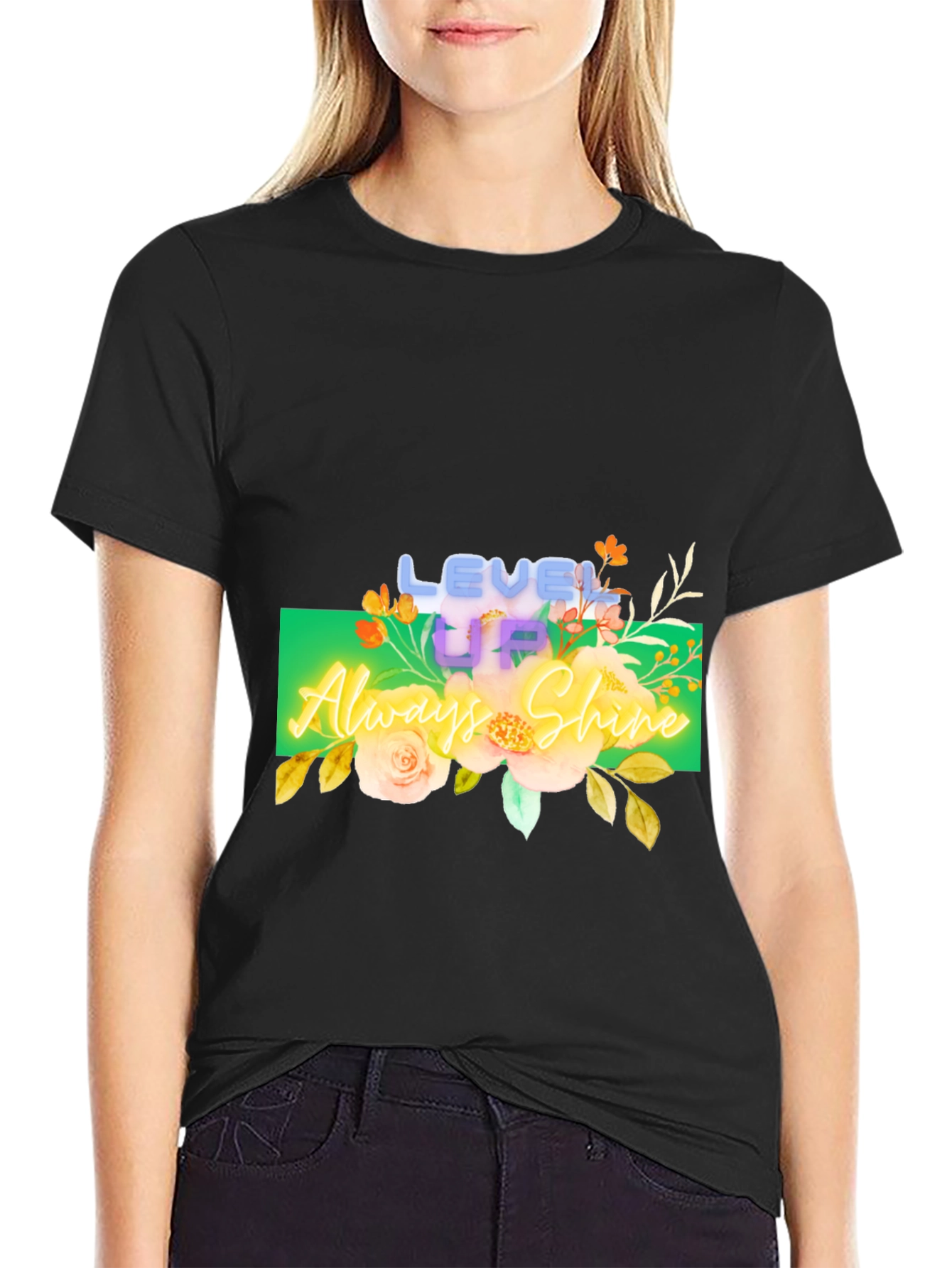 Black Level Up Always Shine Graphic T-Shirt view 2