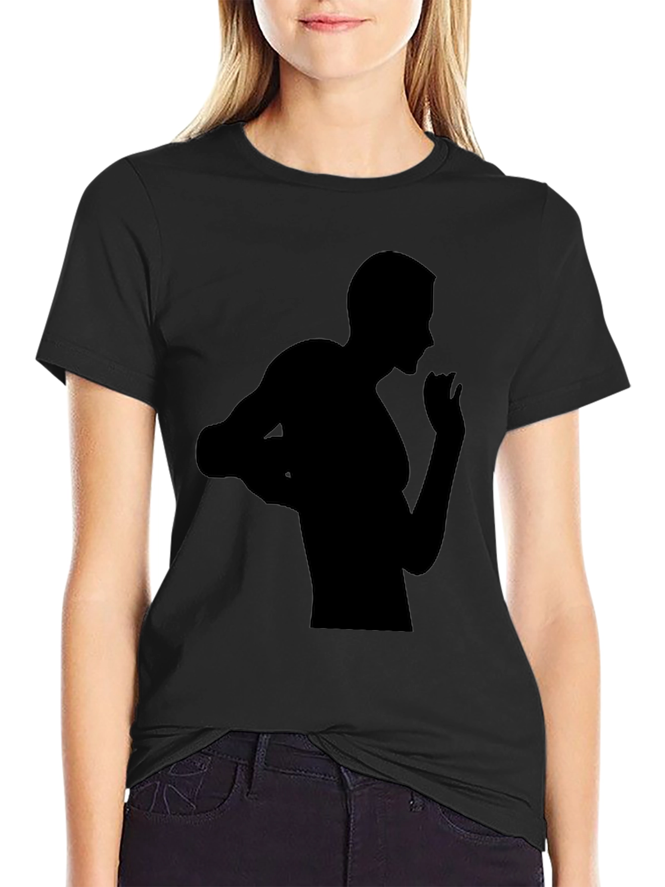 Black Black Silhouette Graphic Tee view 2