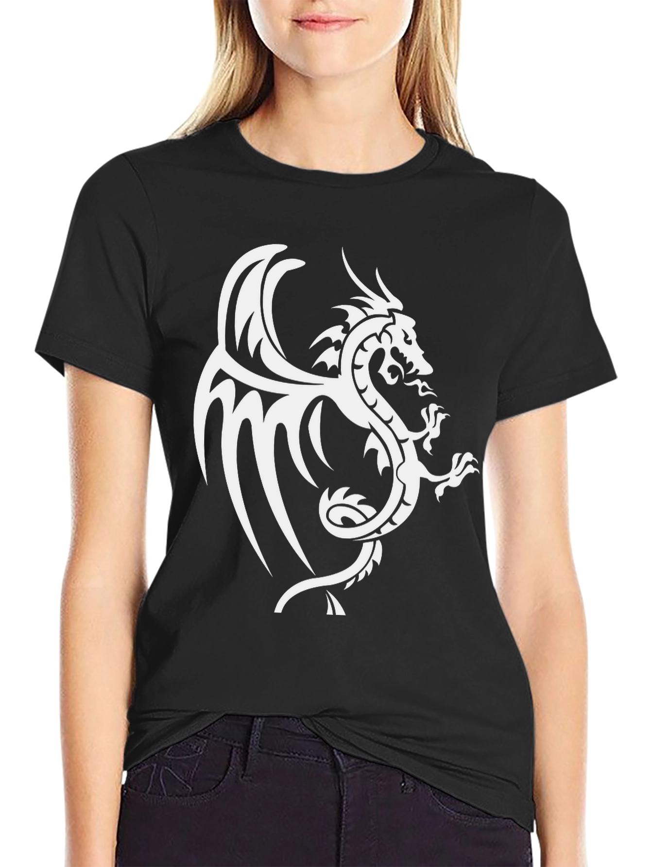 Black Dragon Graphic Black T-Shirt view 2