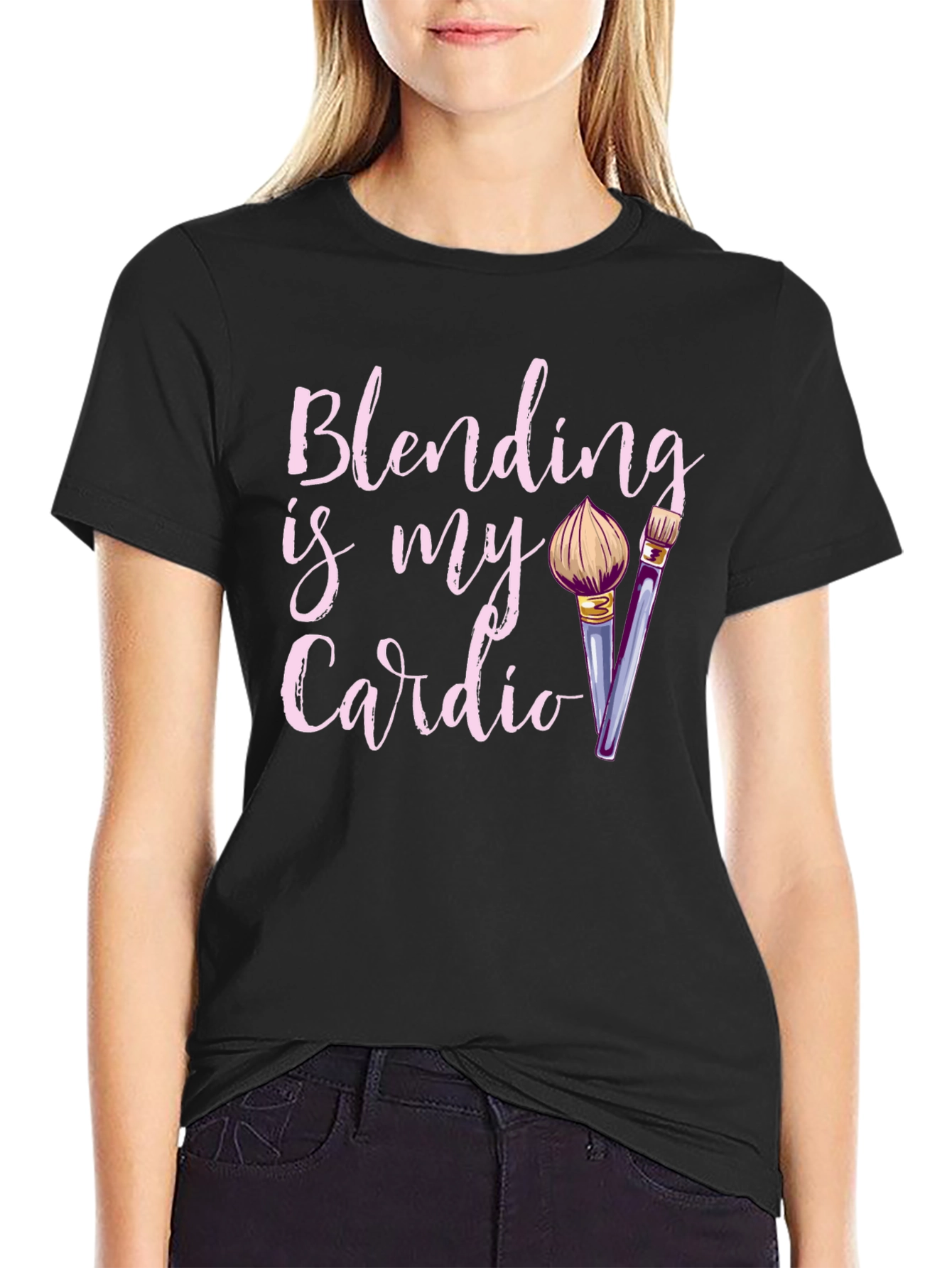 Black Blending Is My Cardio Graphic Tee view 2