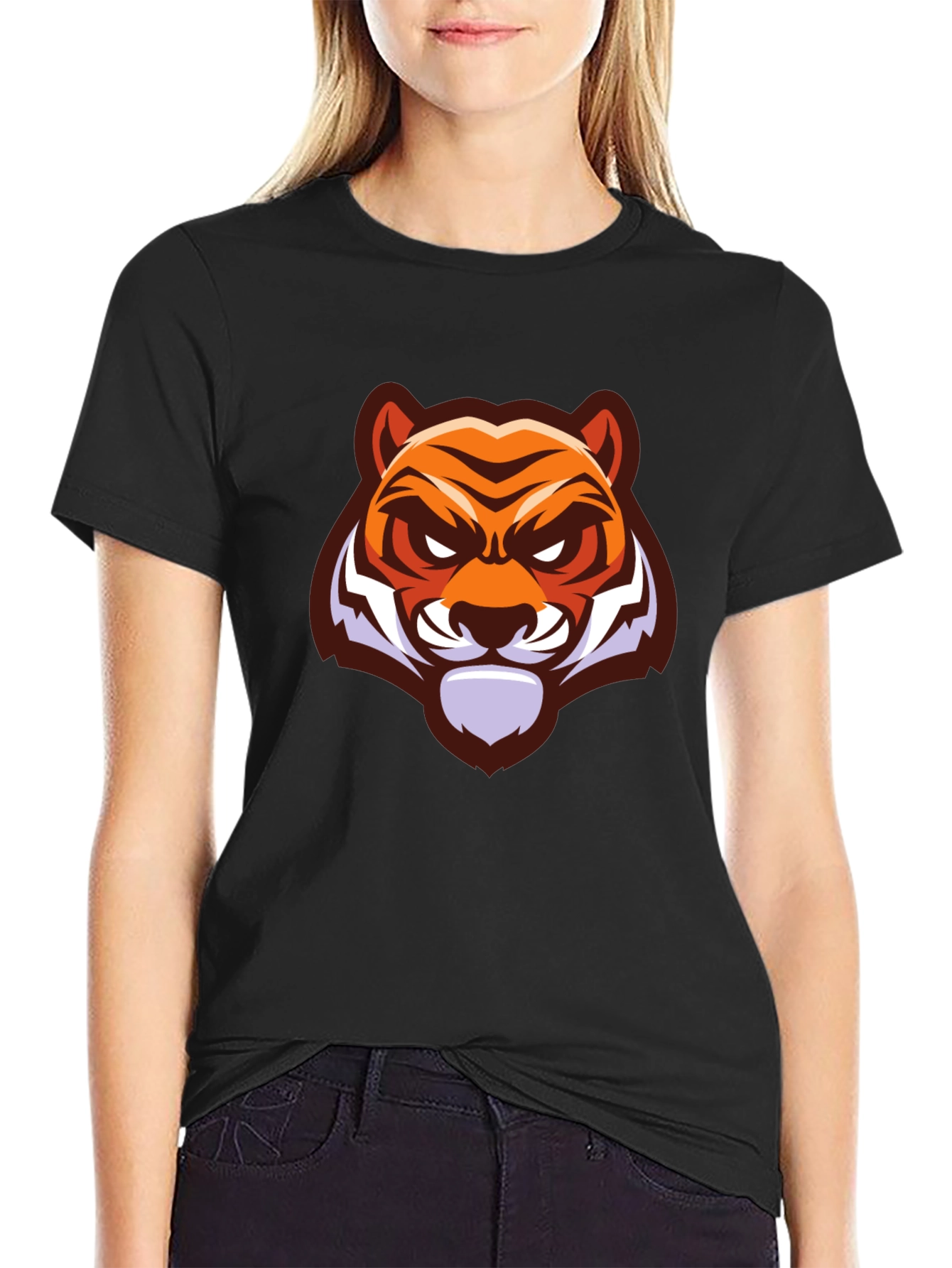 Black Black Tiger Graphic T-Shirt view 2