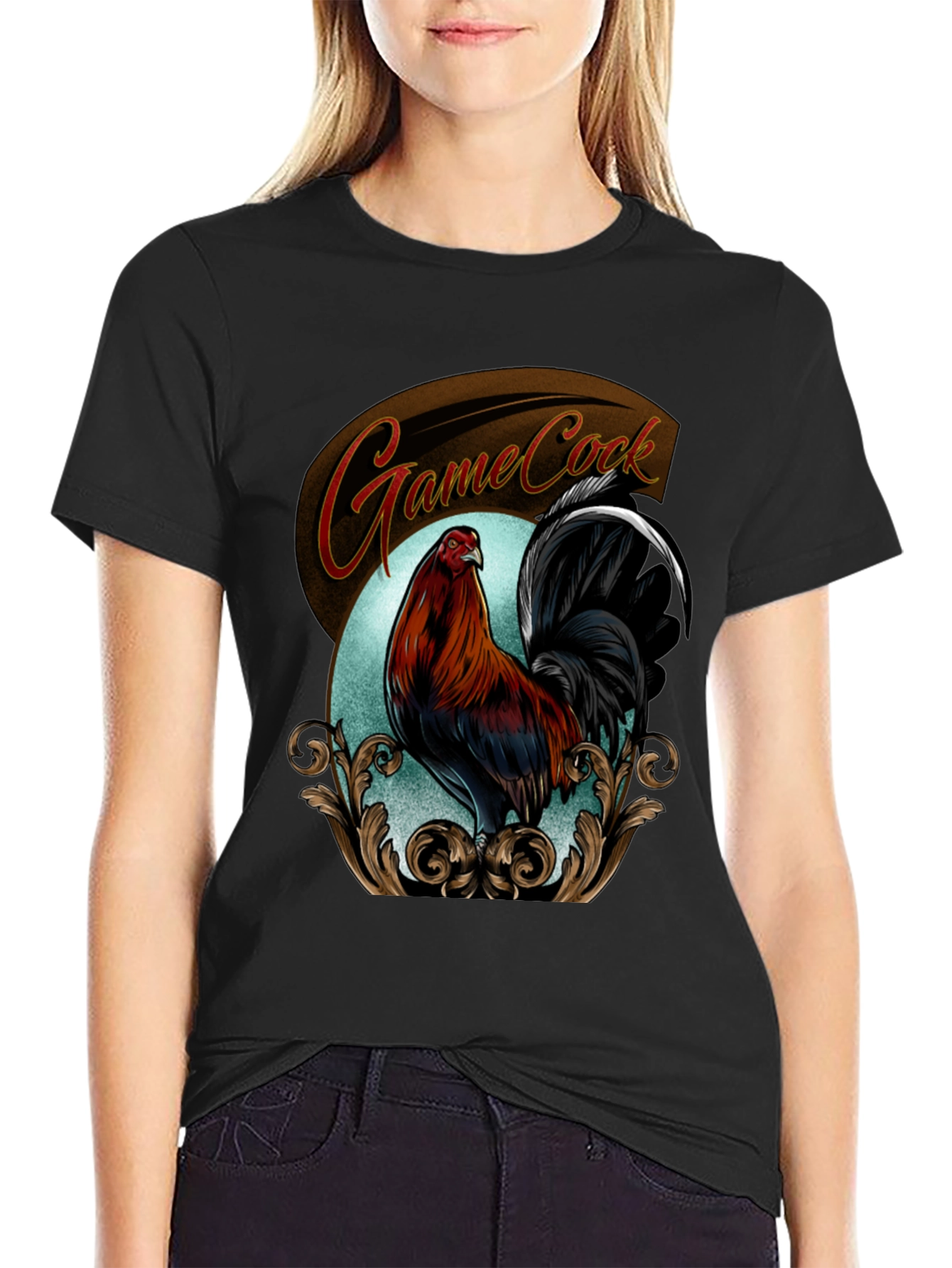 Black Gamecock Graphic T-Shirt view 2