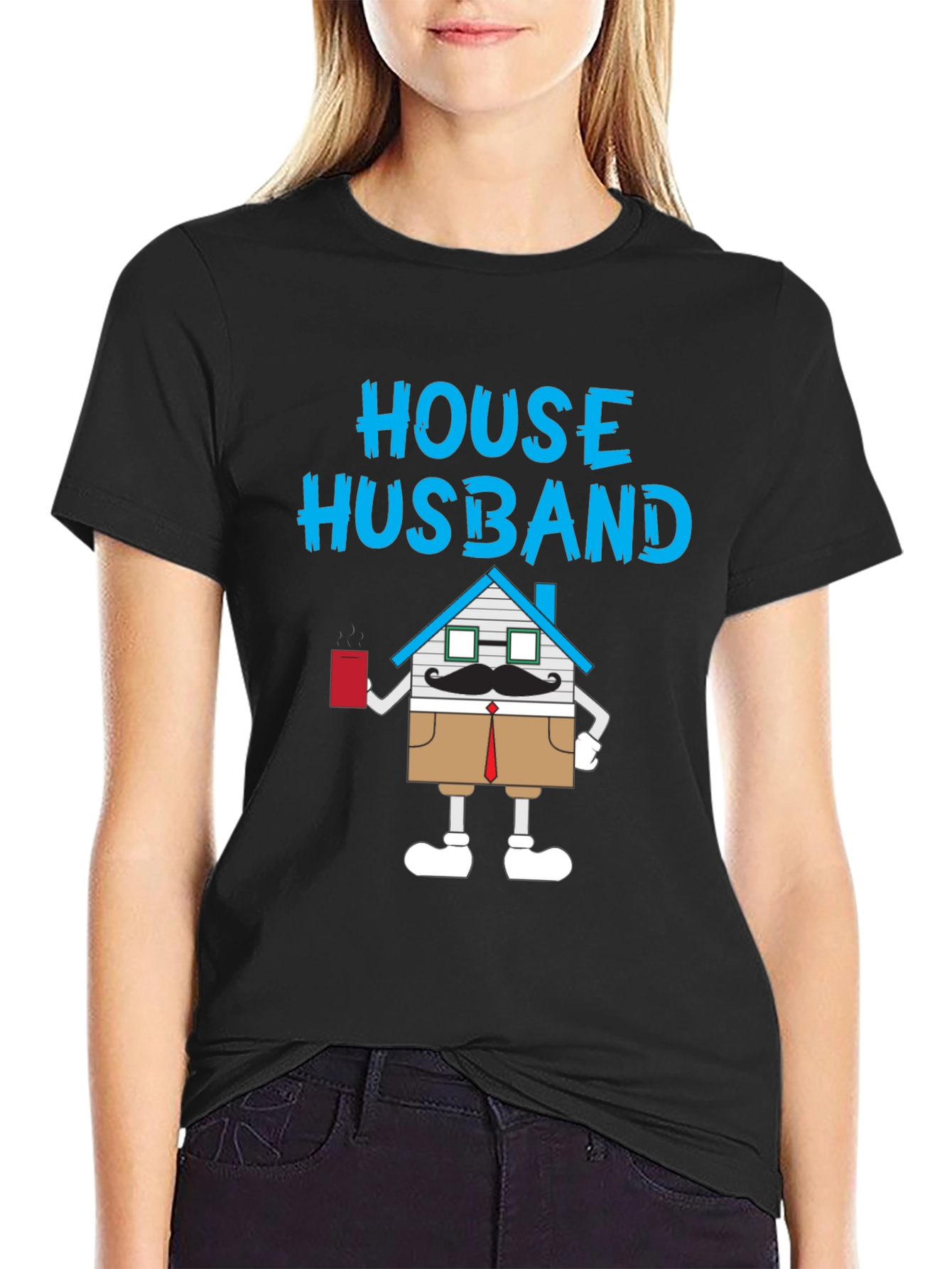 Black House Husband Graphic Novelty T-Shirt view 2