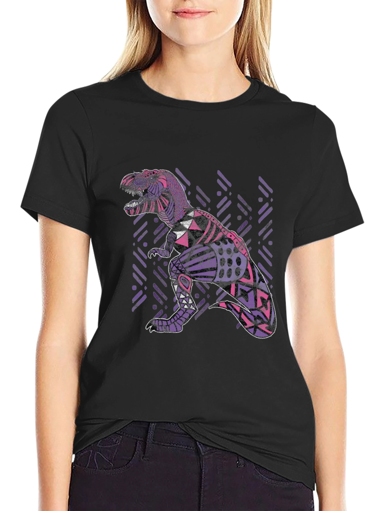 Black Dino Graphic Tee - Black T-Shirt view 2