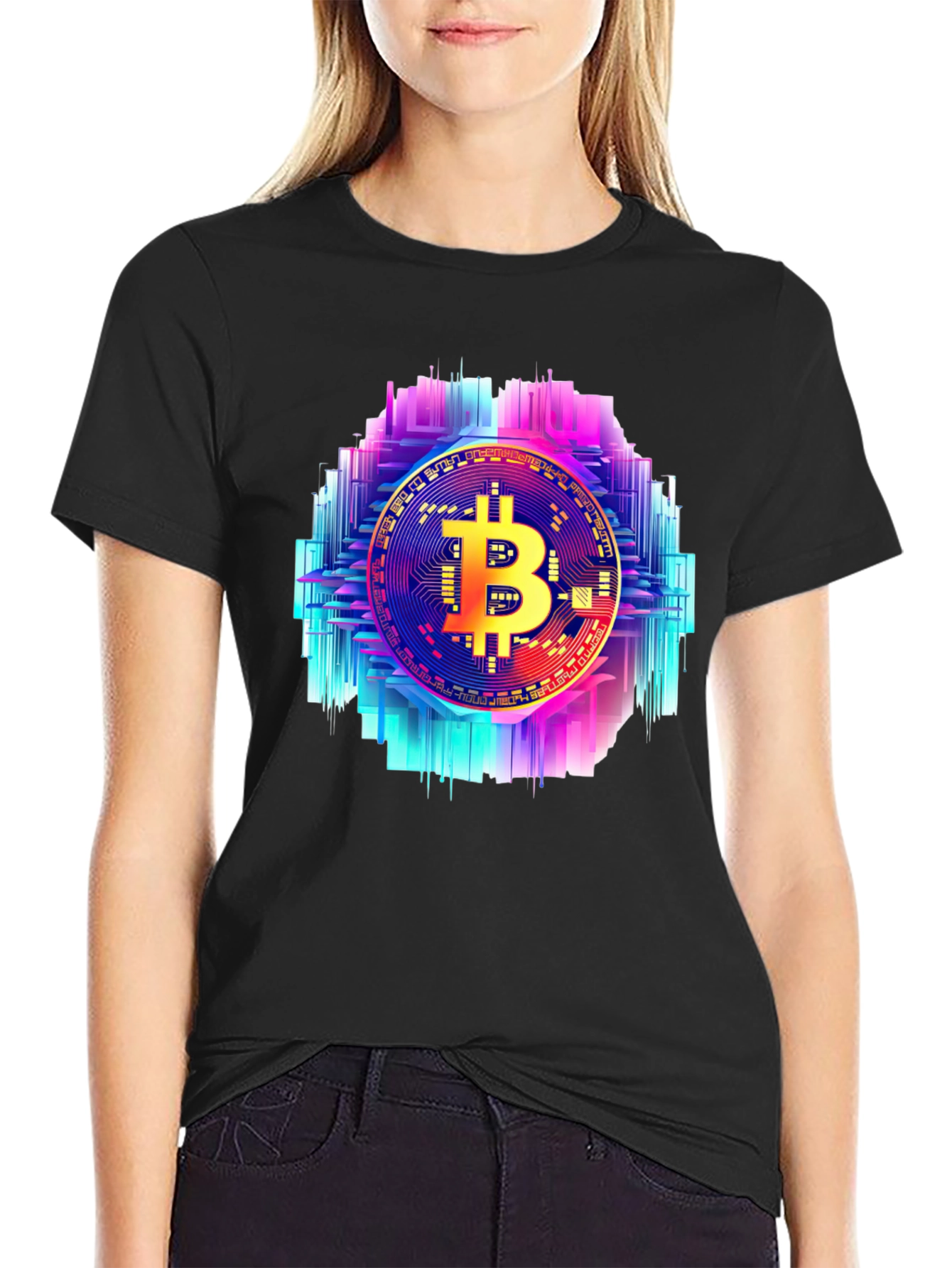 Bitcoin Circuit Graphic Tee - Crypto Style - 2