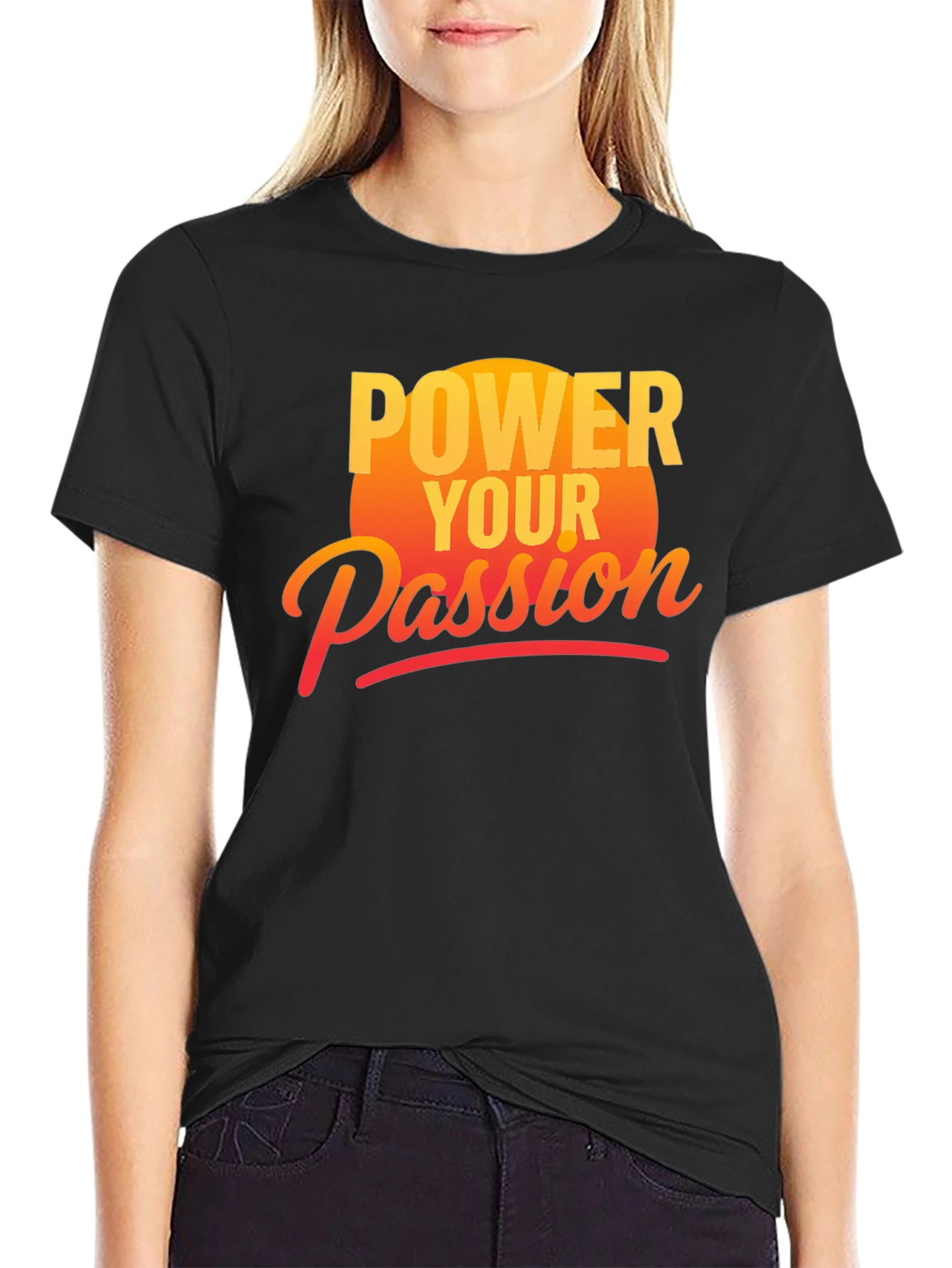 Black Power Your Passion Graphic Tee - Black view 2