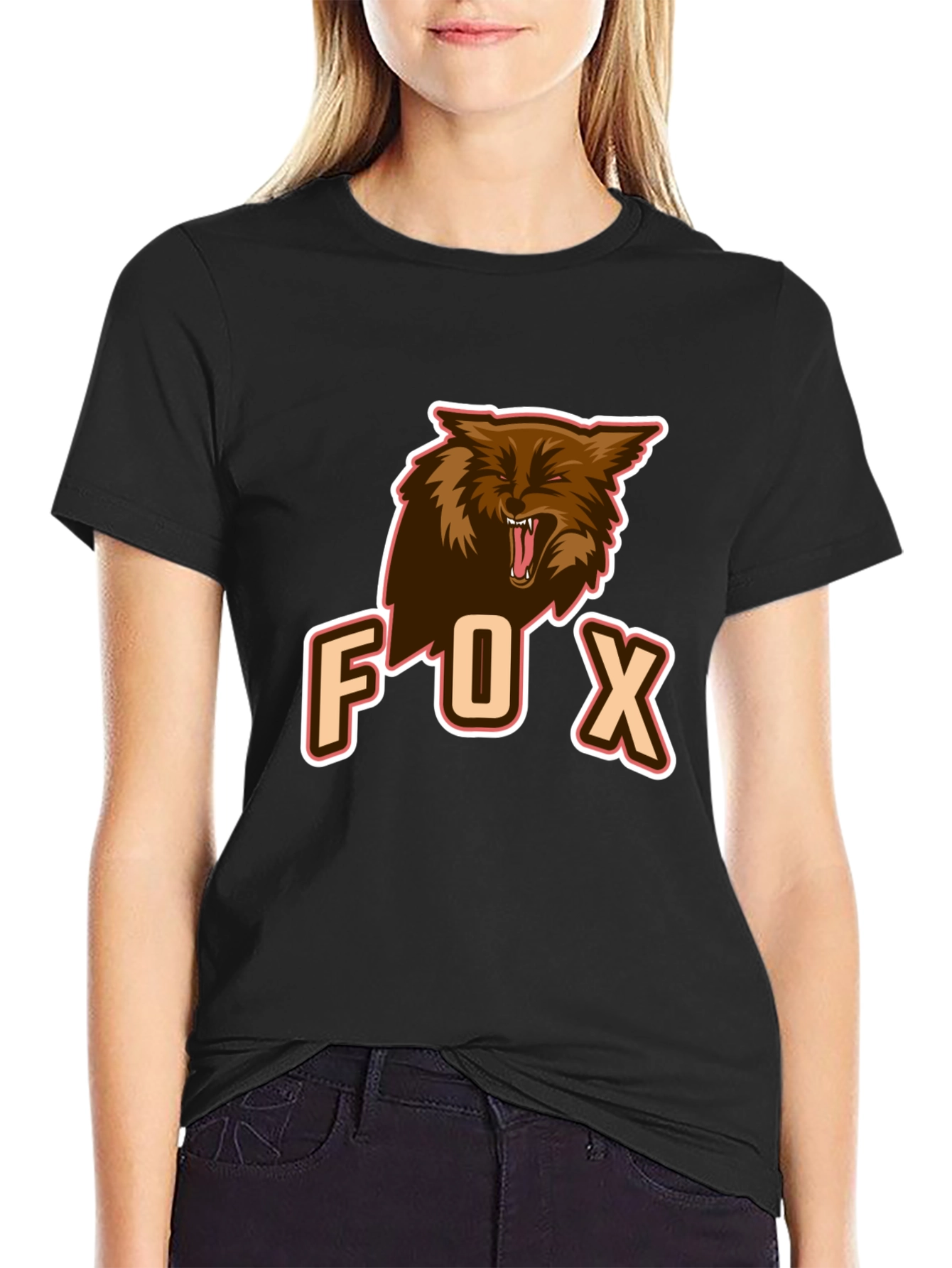Black Men's Black Fox Graphic Tee view 2
