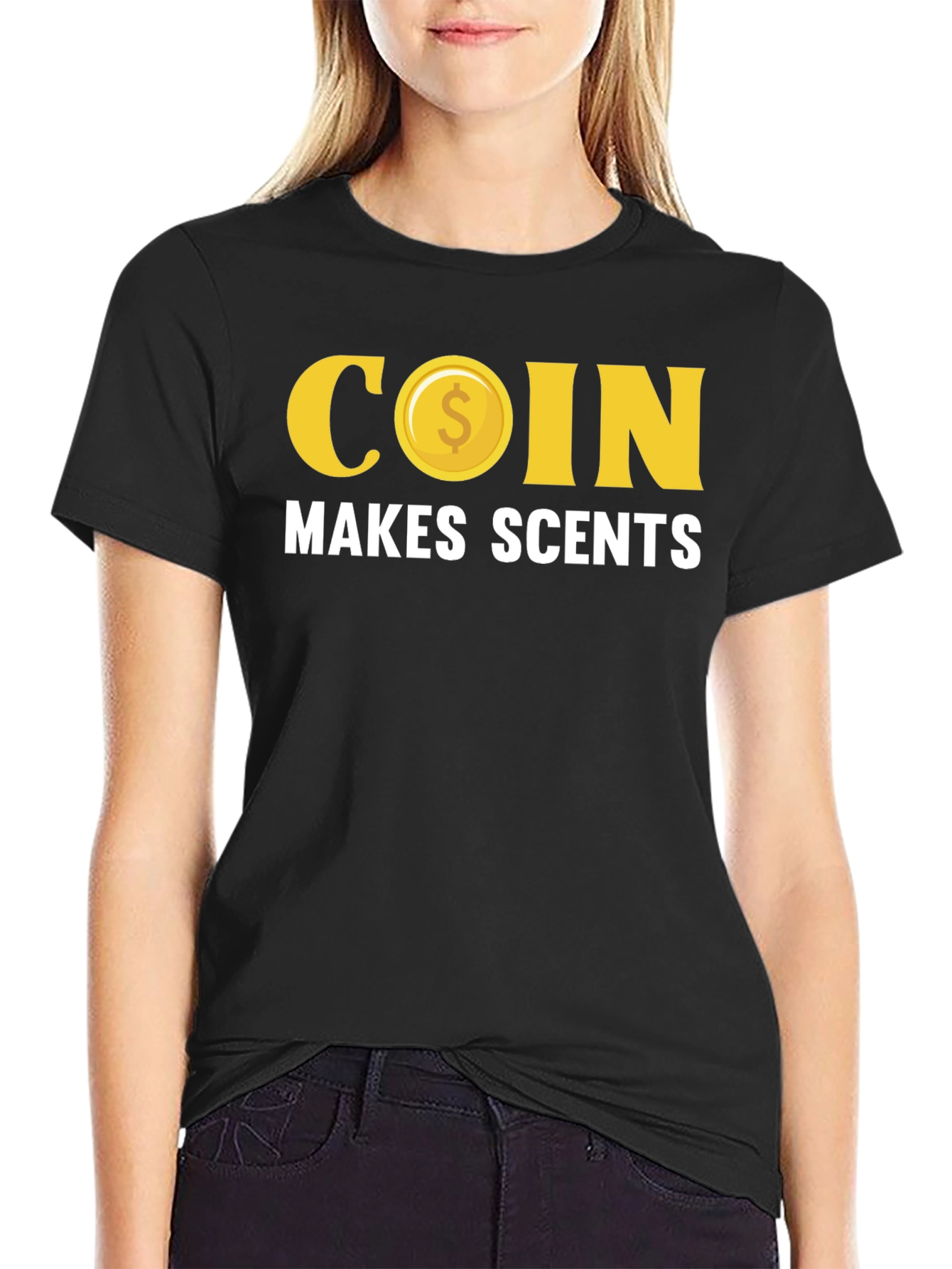 Black Coin Makes Scents Graphic Tee view 2