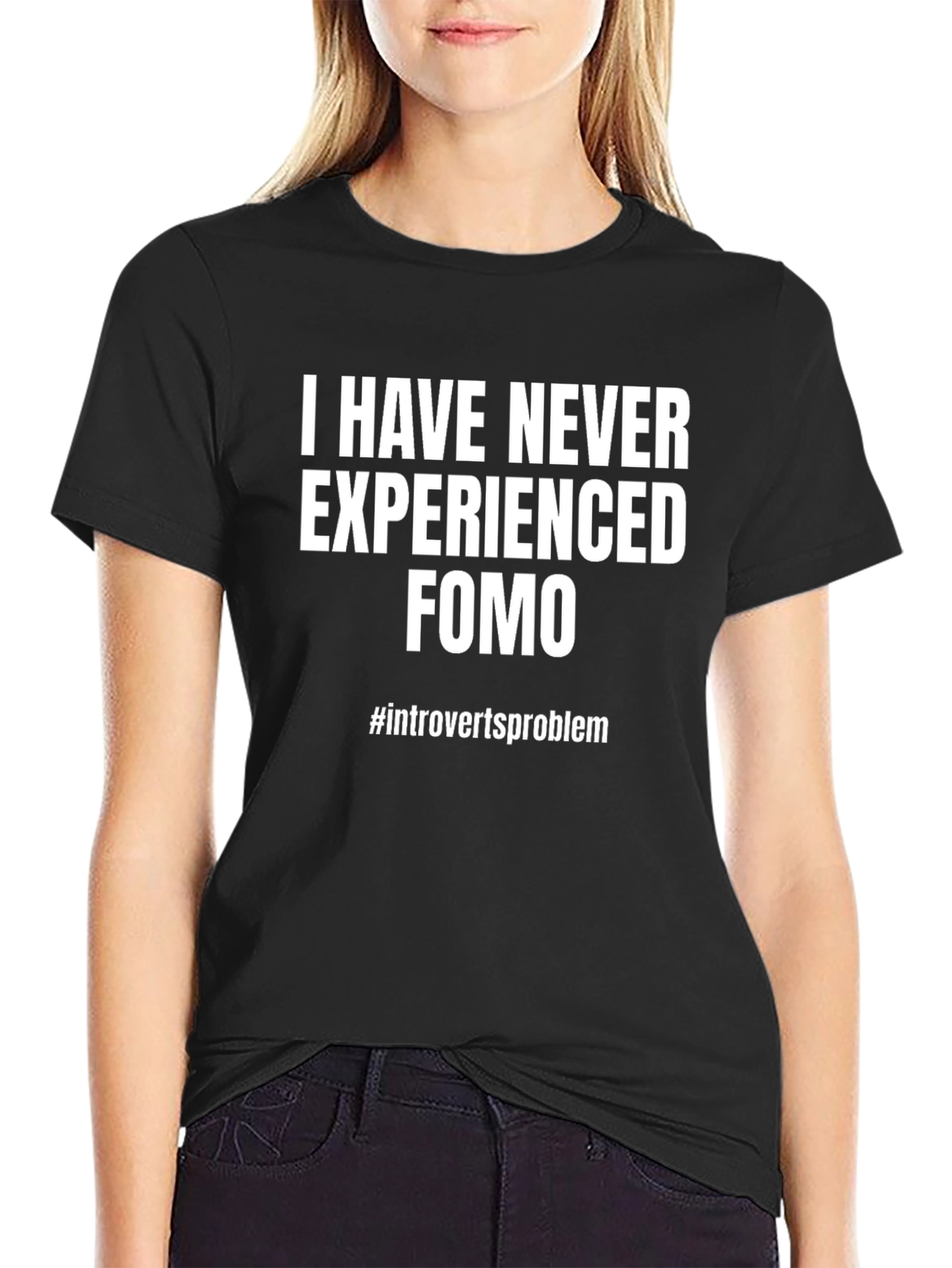 Black Introvert's FOMO T-Shirt view 2