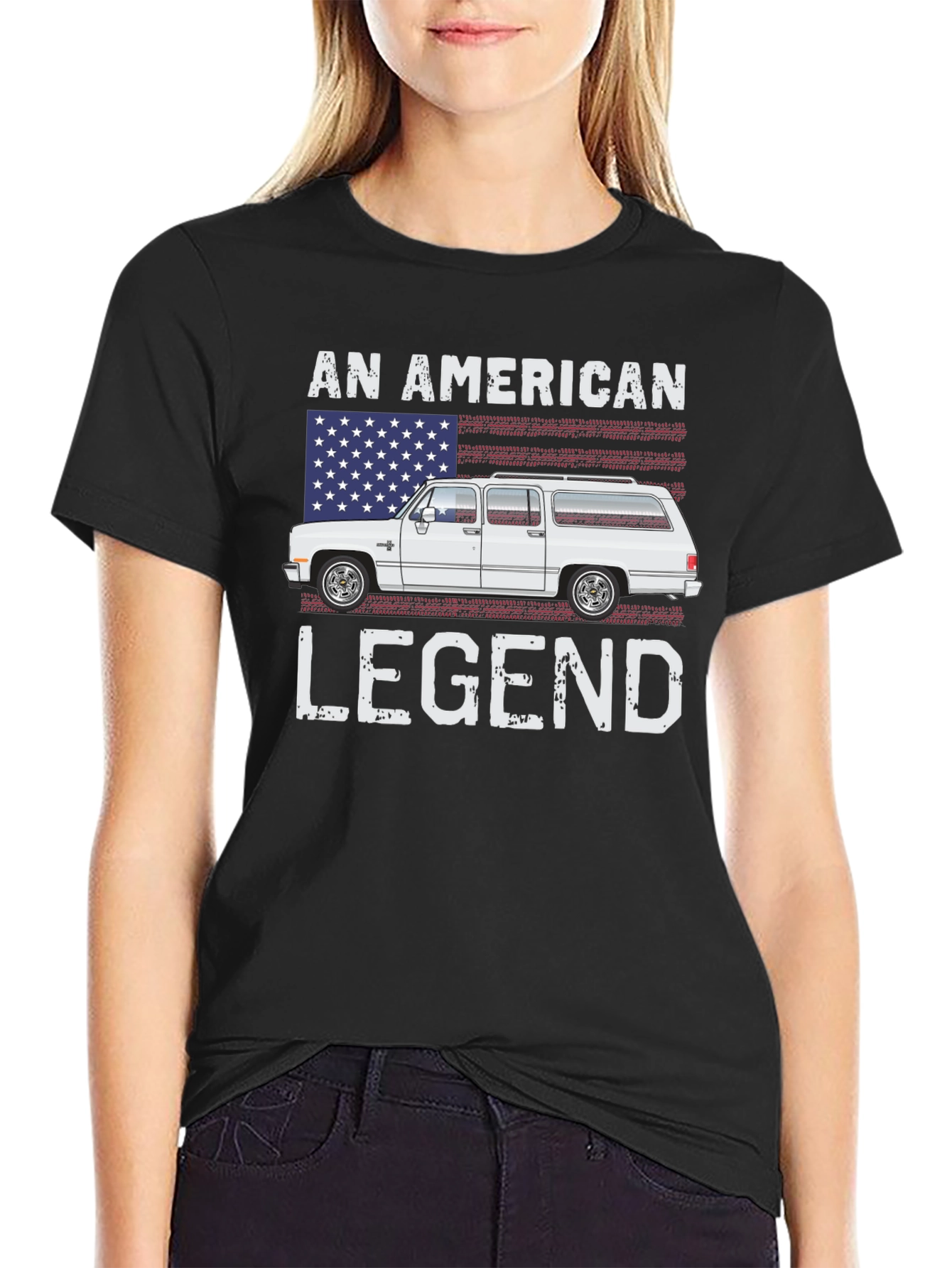 Black American Legend Truck T-Shirt view 2