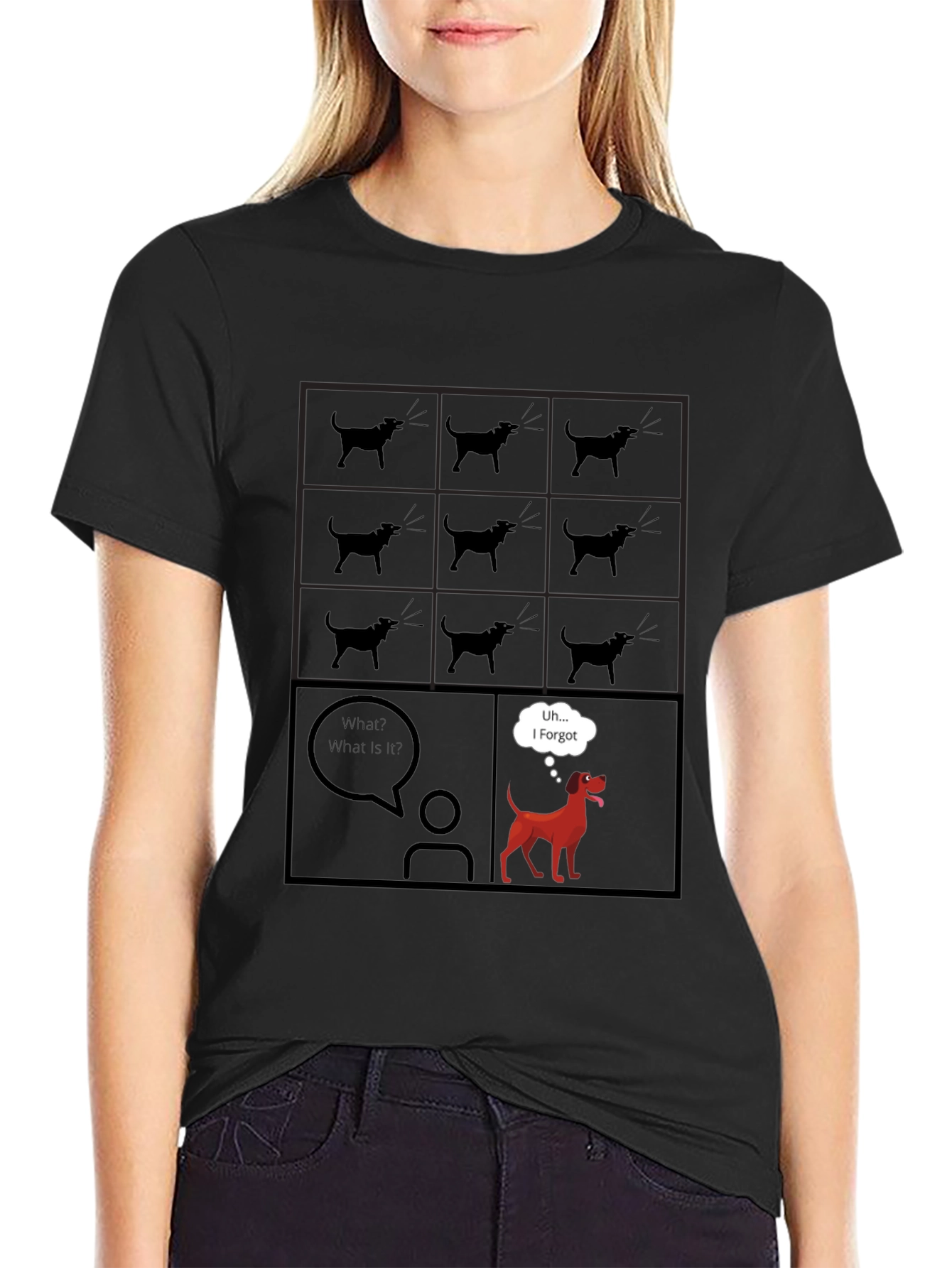Black Dog Forgetfulness Graphic Tee - Men's Black T-Shirt view 2