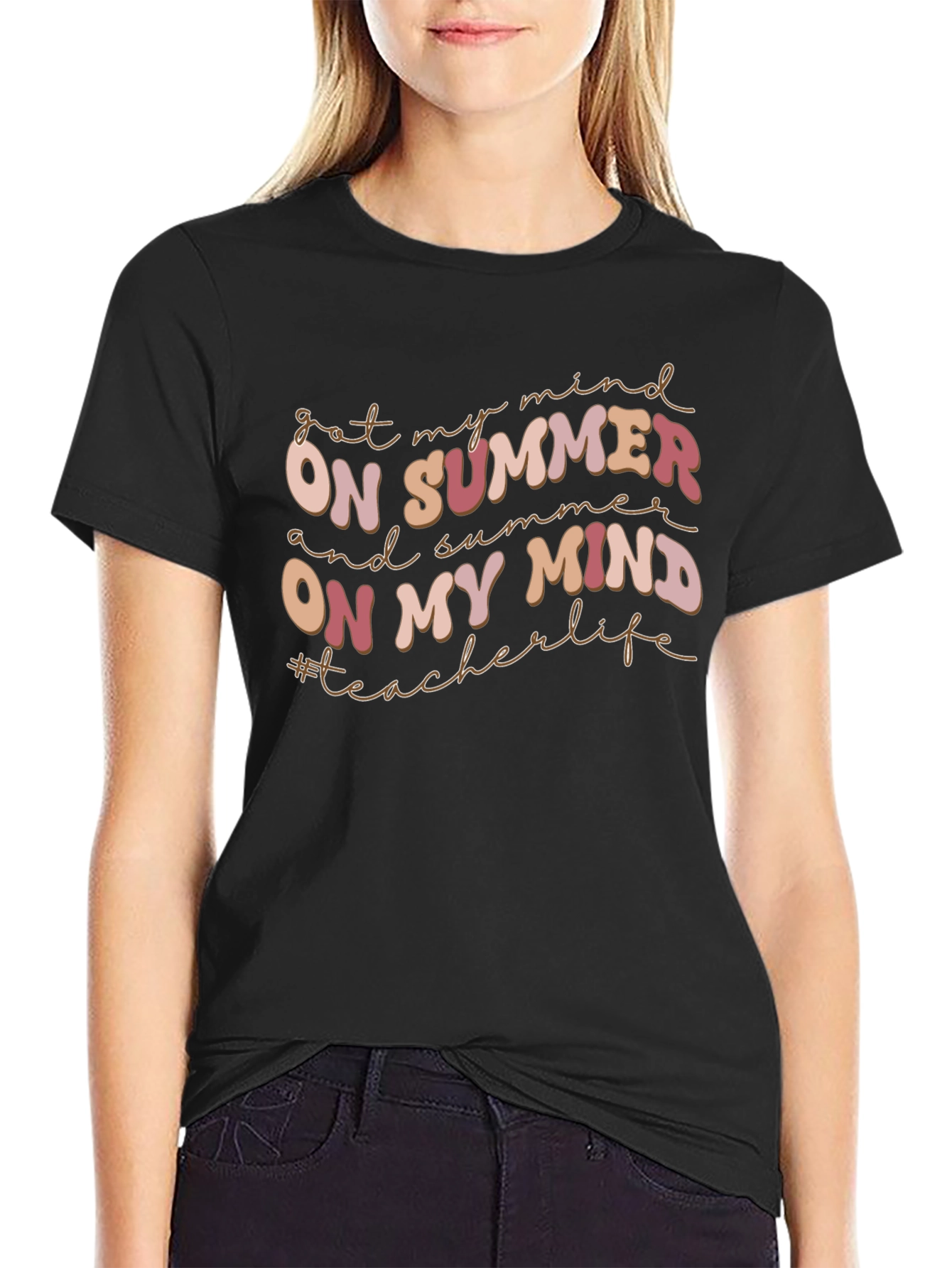 Black Summer Mind T-Shirt view 2