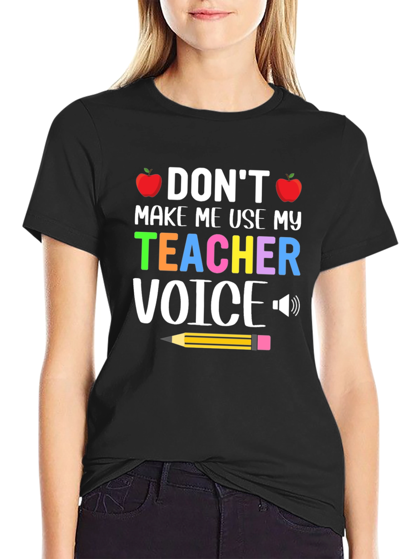 Black Teacher Voice T-Shirt view 2