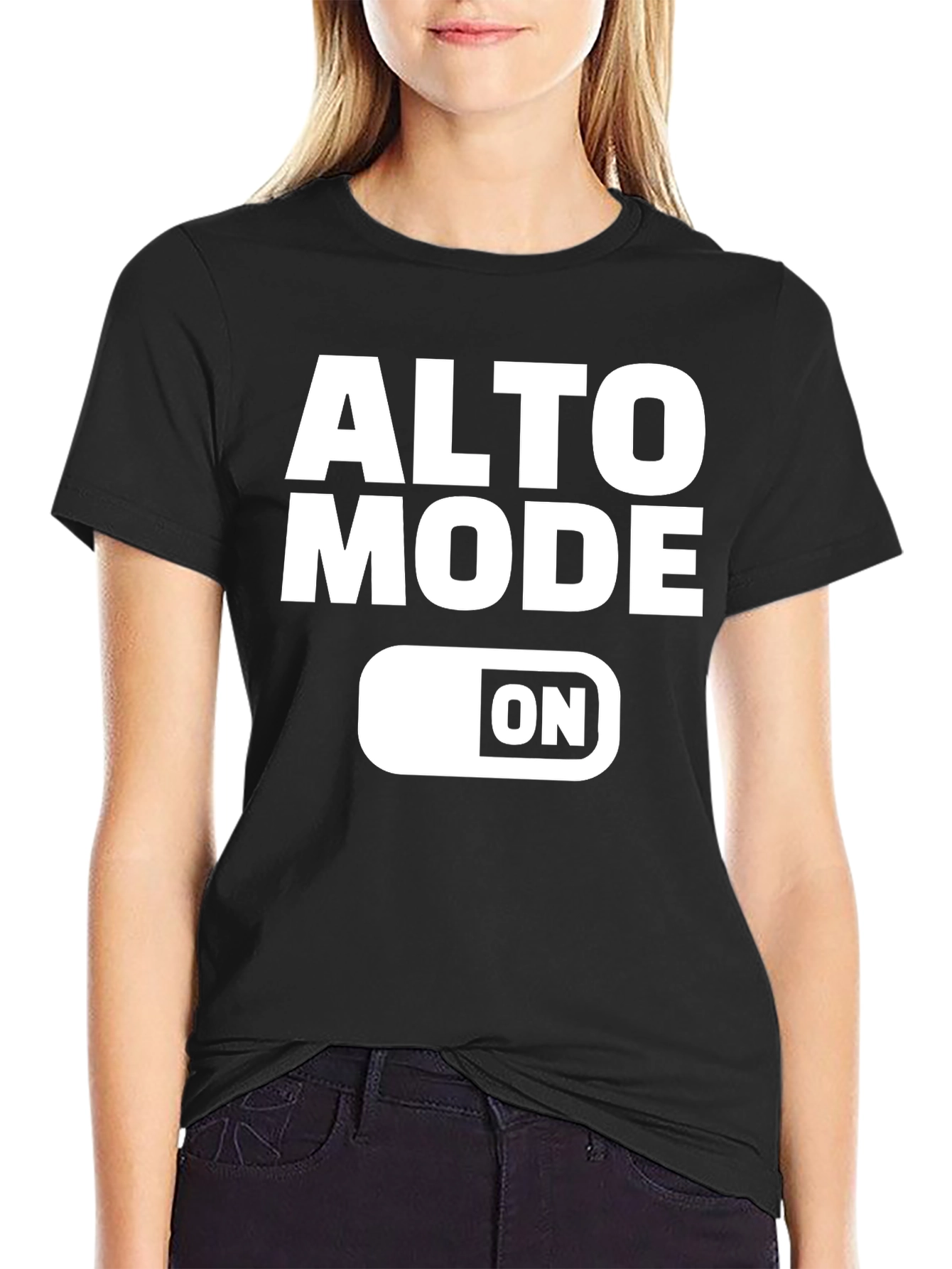 Black Alto Mode ON Black Graphic Tee Shirt view 2