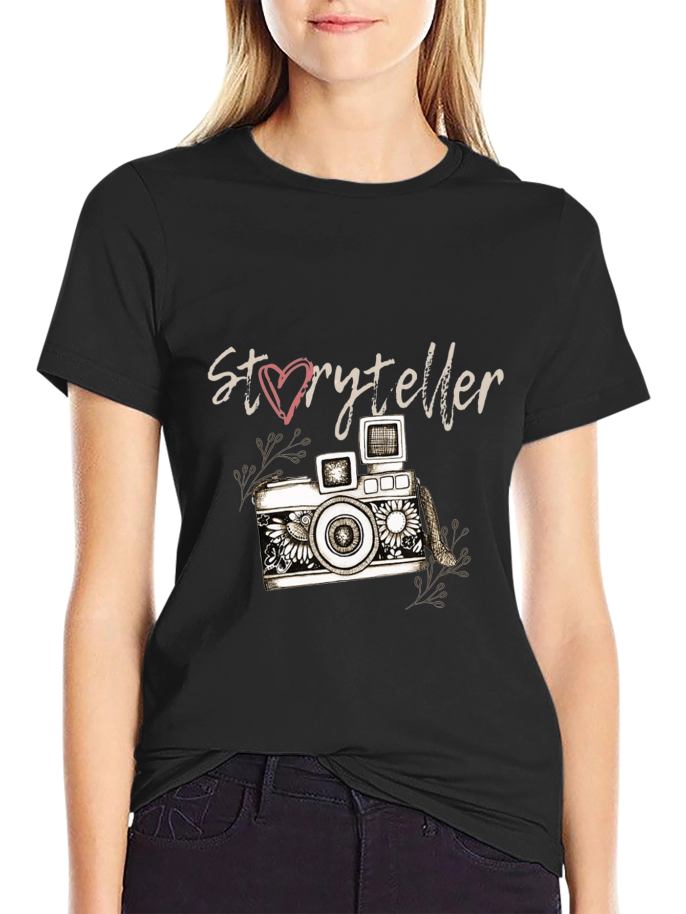 Black Storyteller Camera Graphic T-Shirt view 2