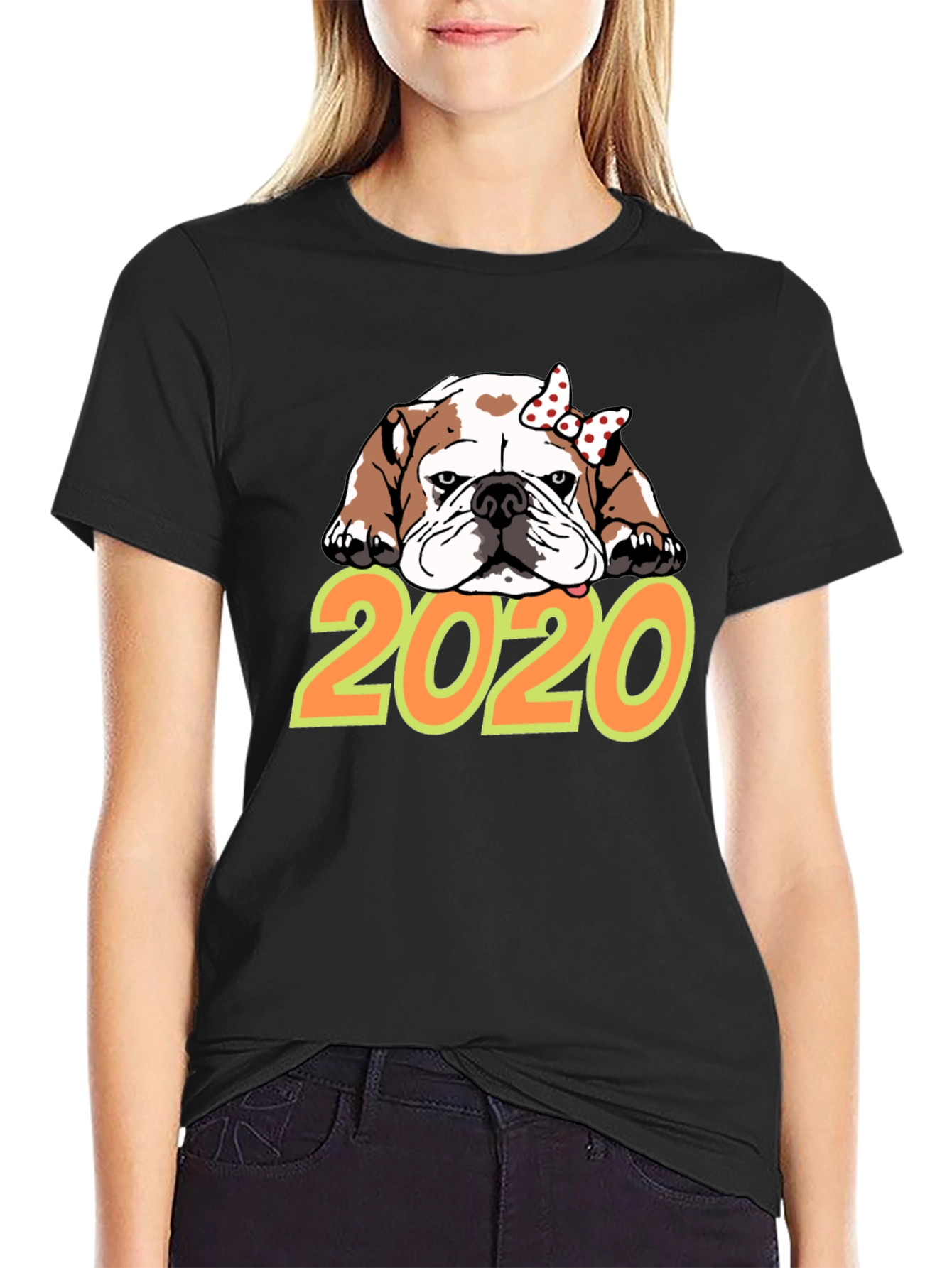 Black Bulldog 2020 Graphic T-Shirt view 2