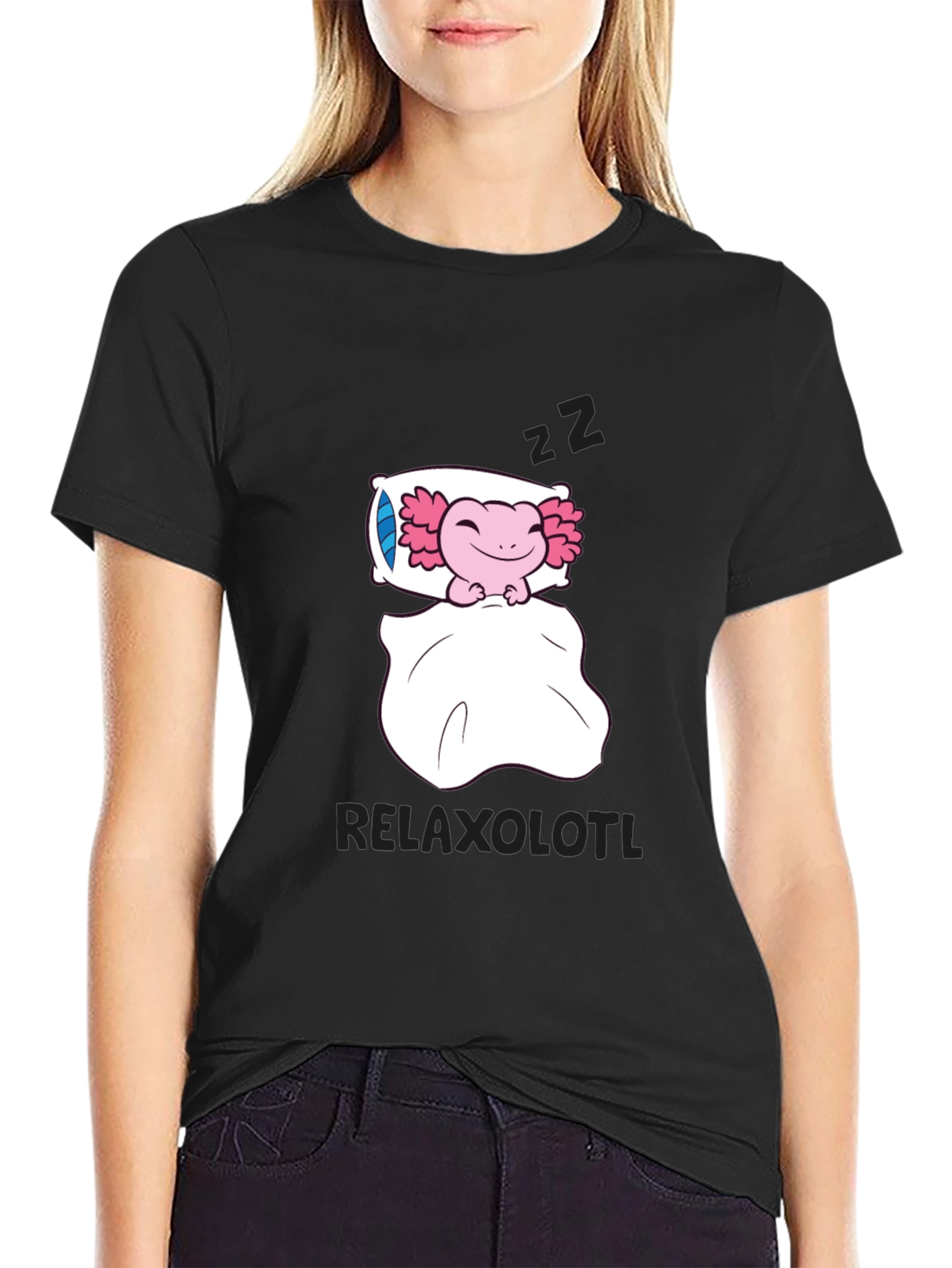 Relaxolotl T-Shirt: Sleepy Axolotl Design - 2