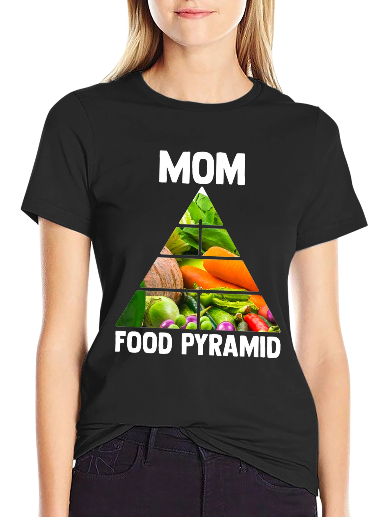 Mom's Food Pyramid T-Shirt - Healthy Eating Tee - 2