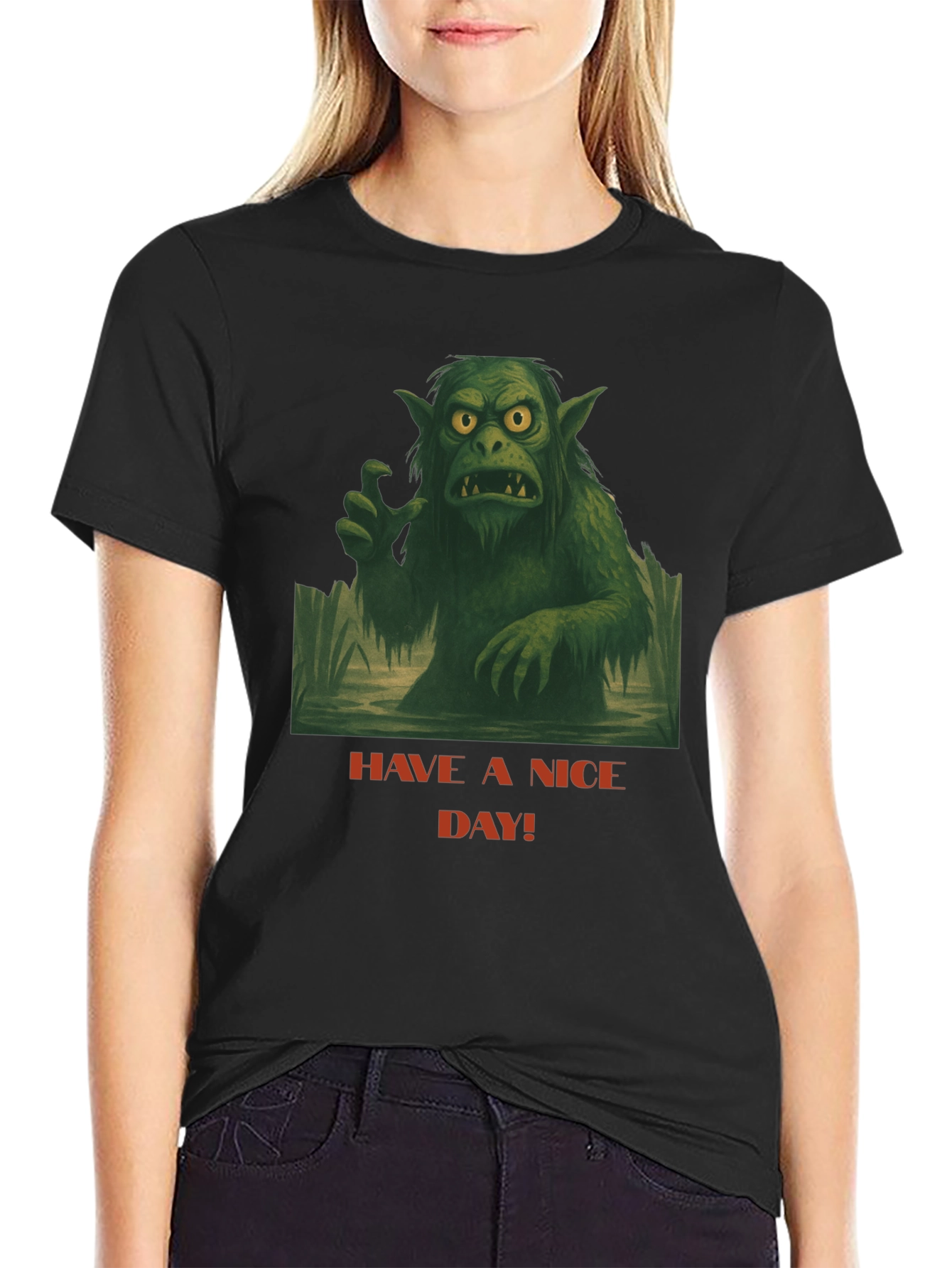 Black Swamp Monster Tee - Have A Nice Day! view 2
