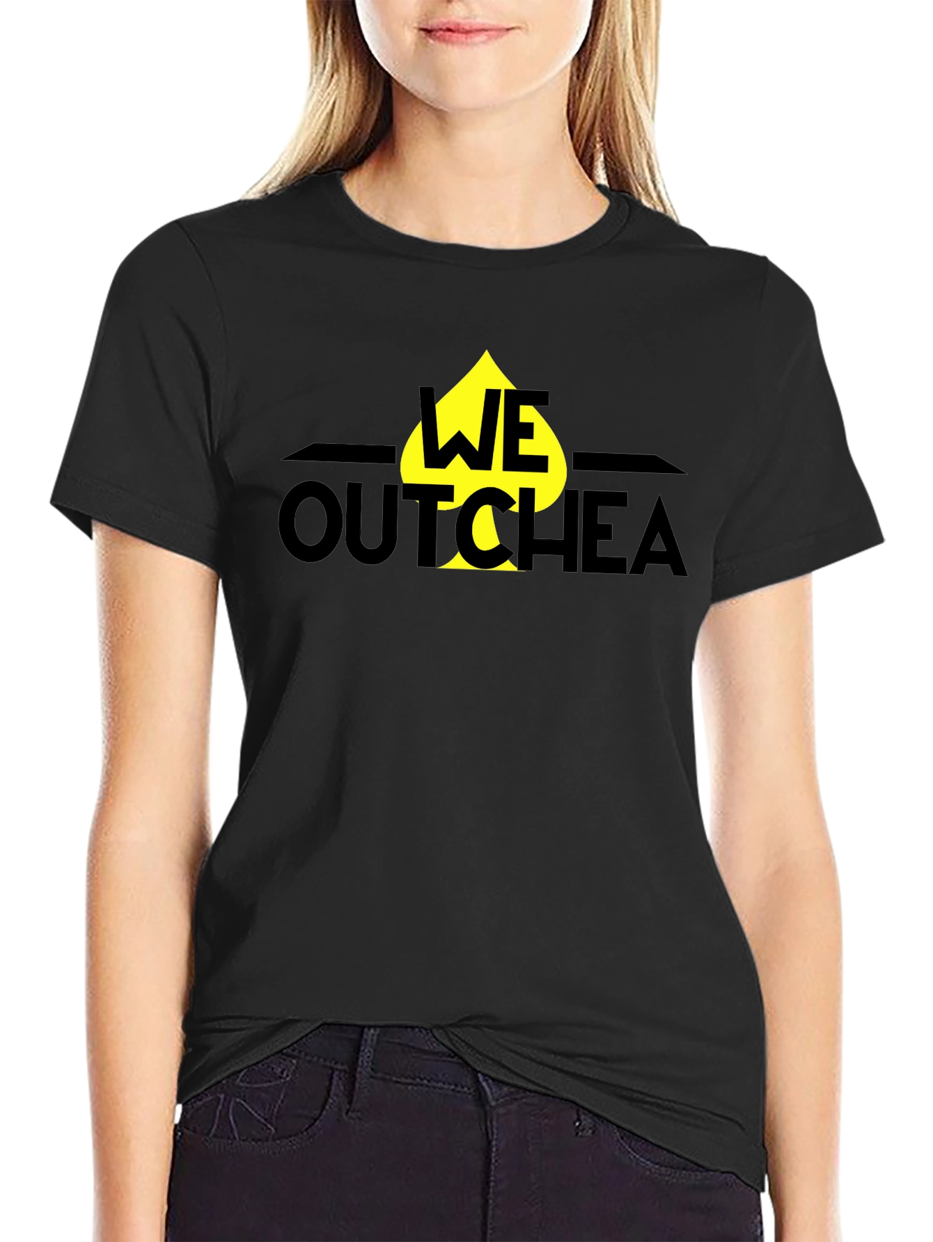 Black We Outchea Spade T-Shirt - Bold Graphic Tee view 2