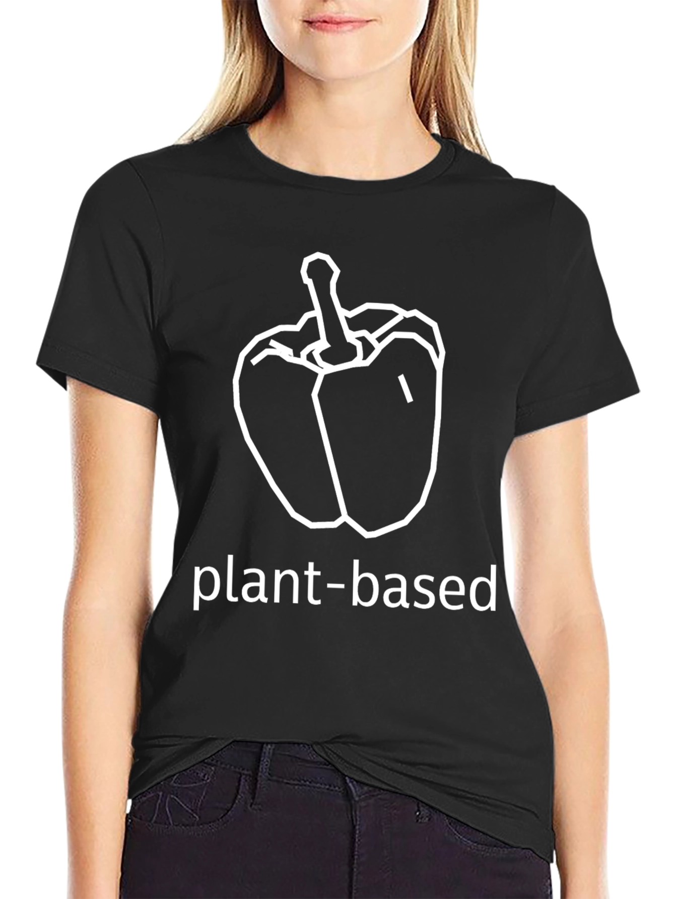 Black Plant-Based Pepper Graphic T-Shirt view 2