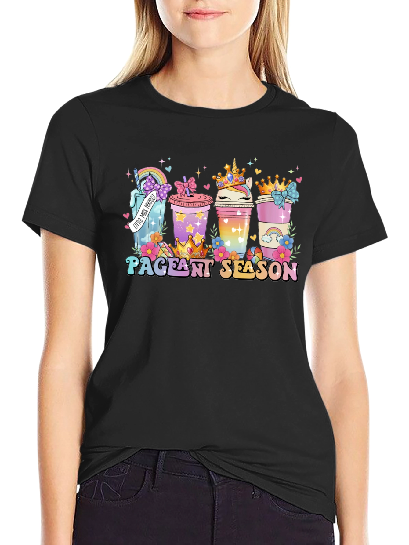 Black Pageant Season Coffee T-Shirt view 2