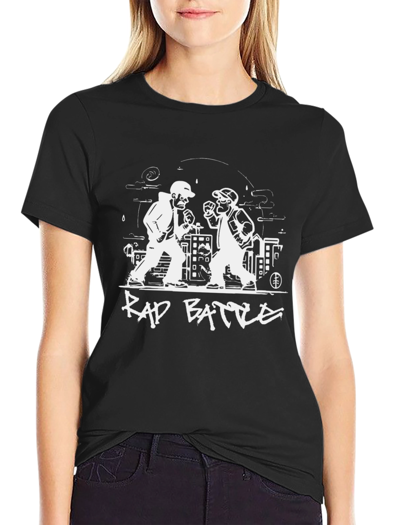 Black Rap Battle Graphic T-Shirt - Black view 2