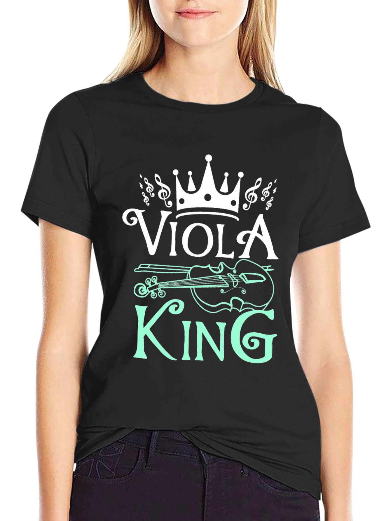 Black Viola King Graphic T-Shirt - Music Lover Tee view 2