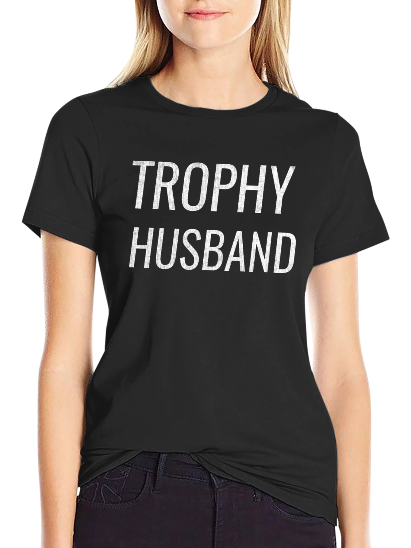 Black Trophy Husband Graphic Tee - Black view 2