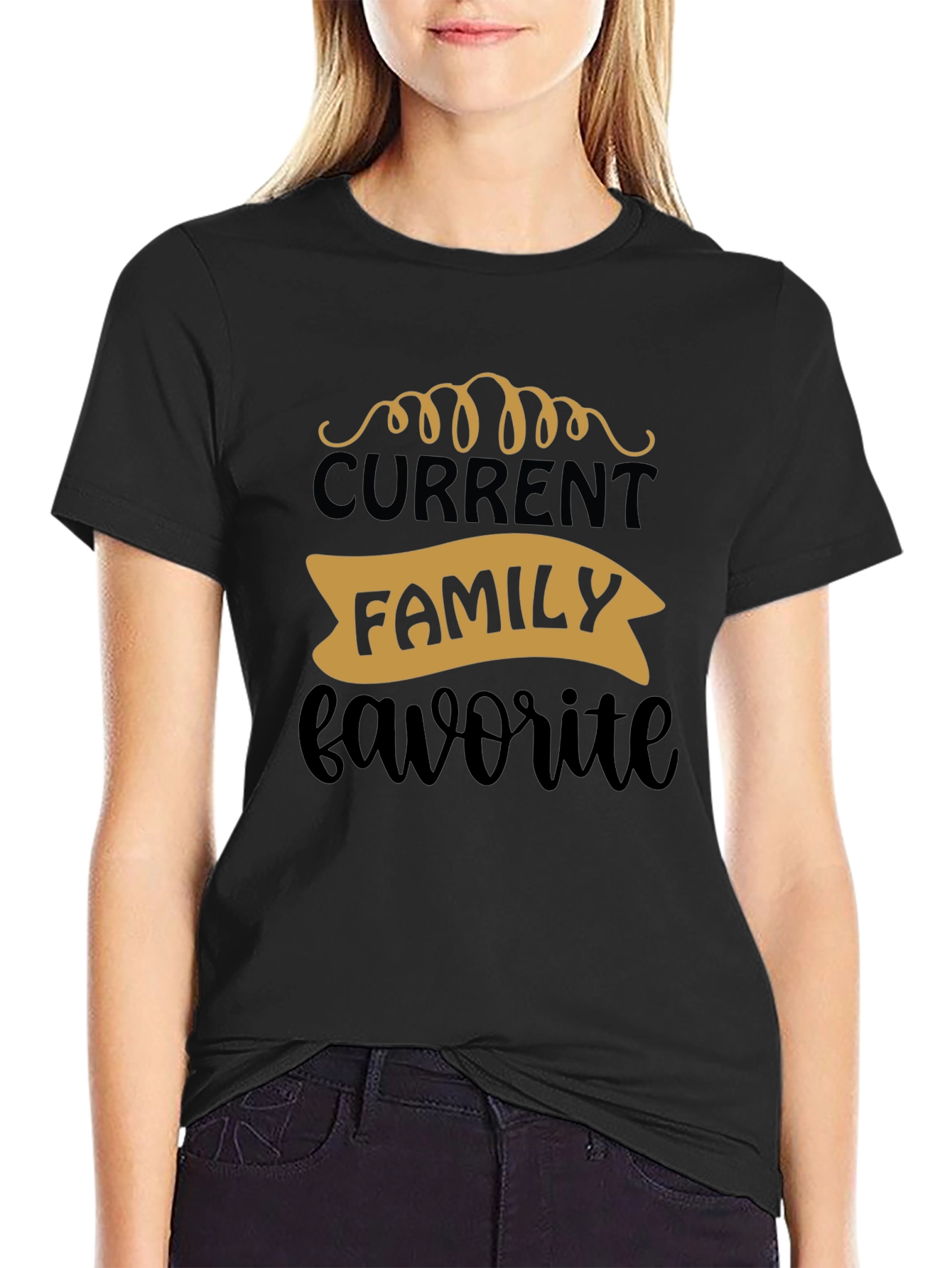 Black Current Family Favorite Black Graphic Tee view 2
